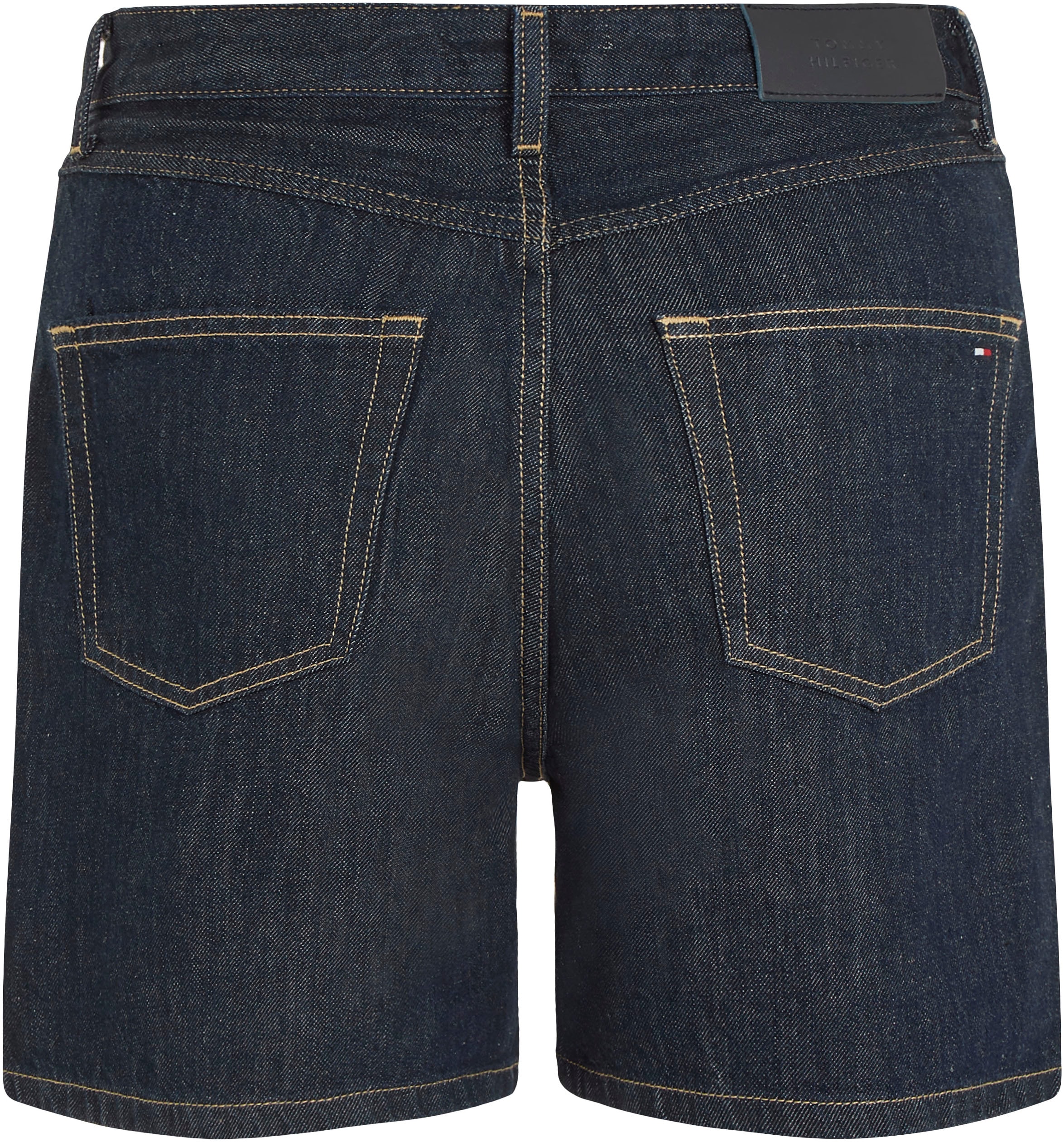 Tommy Hilfiger Short »SMD DNM STRAIGHT SHORT HW LINA«  mit Kontrastnähten