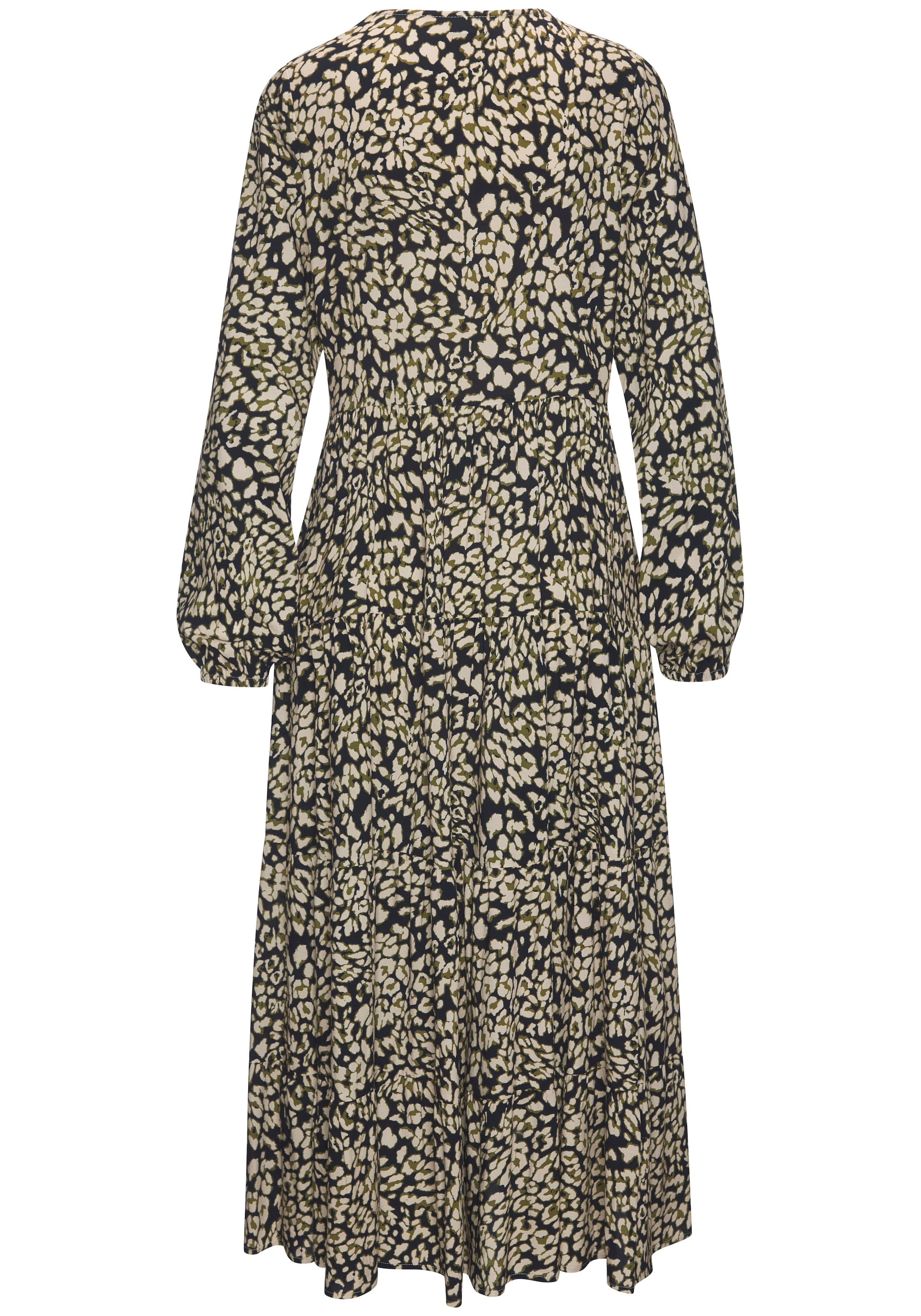LASCANA Maxikleid mit Leoprint und Volants, Volantkleid
