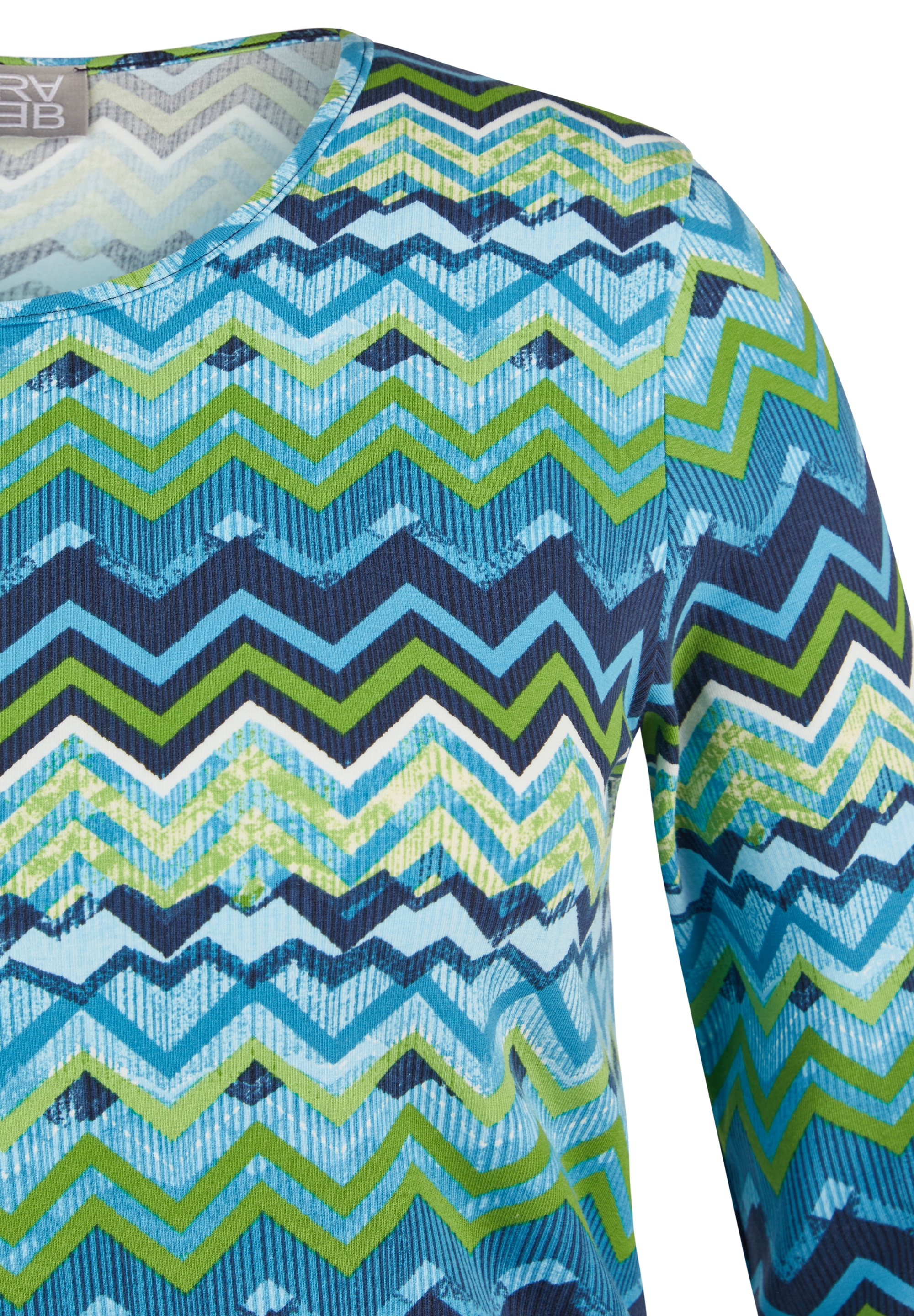 Rabe T-shirt à manches 3/4 mit grafischem Muster