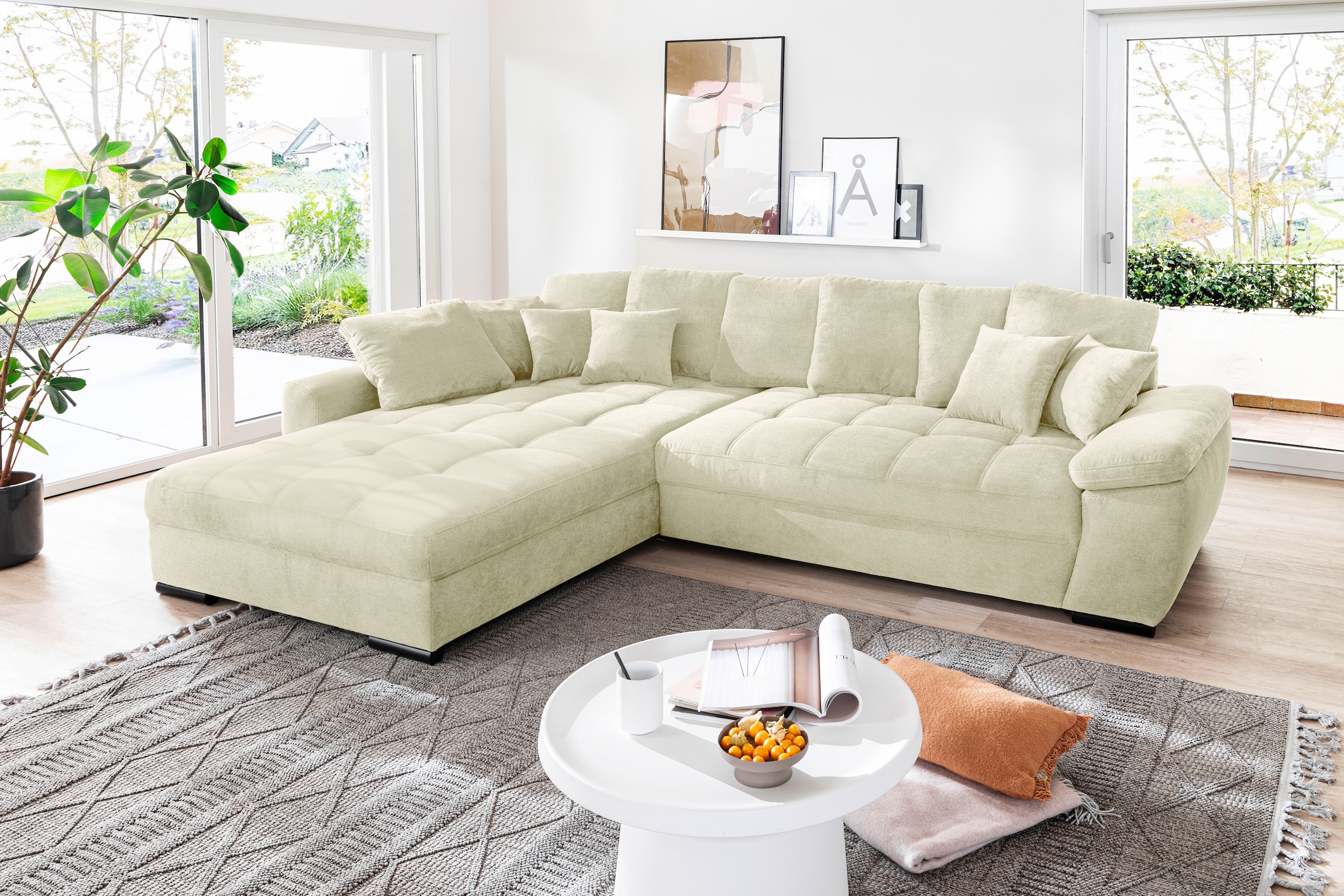 Mr. Couch Canapé d'angle »Richmond, L-Form mit Kaltschaum«