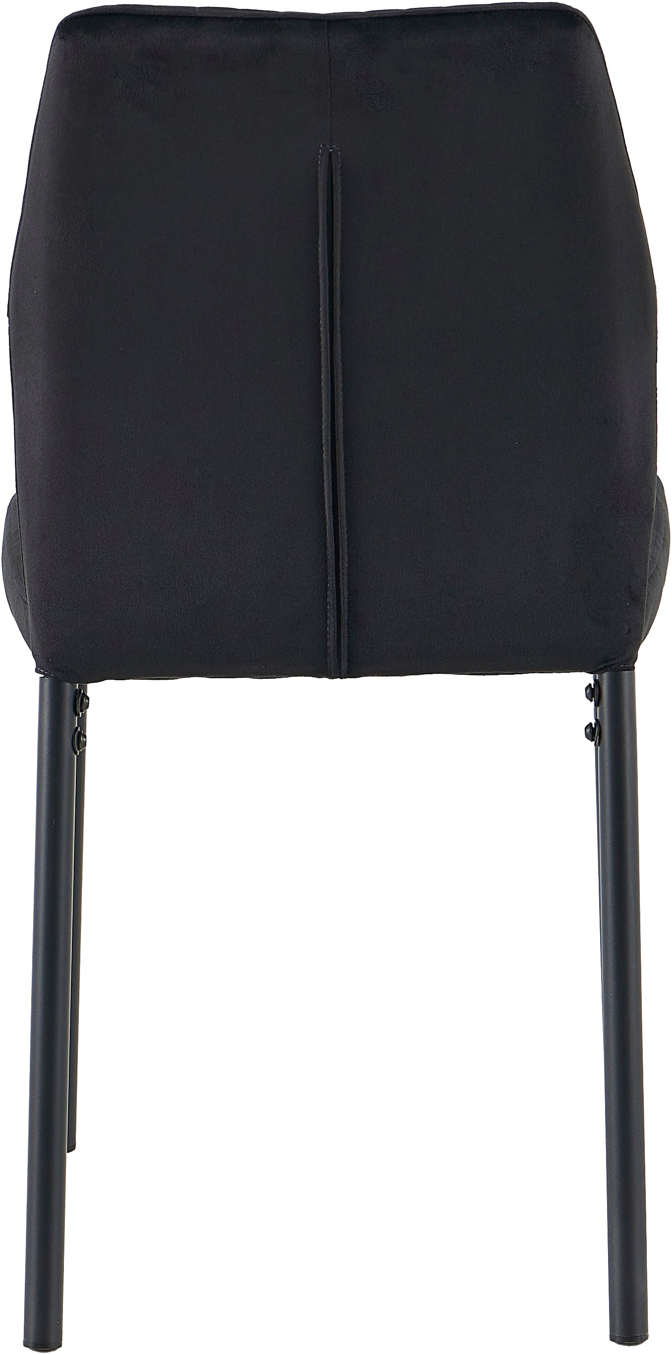 GOODproduct Ensemble de salle à manger »Freya« Ensemble, 4 tlg. Table à manger ronde 90 cm en pierre frittée, cuivre noir avec 3 chaises en velours