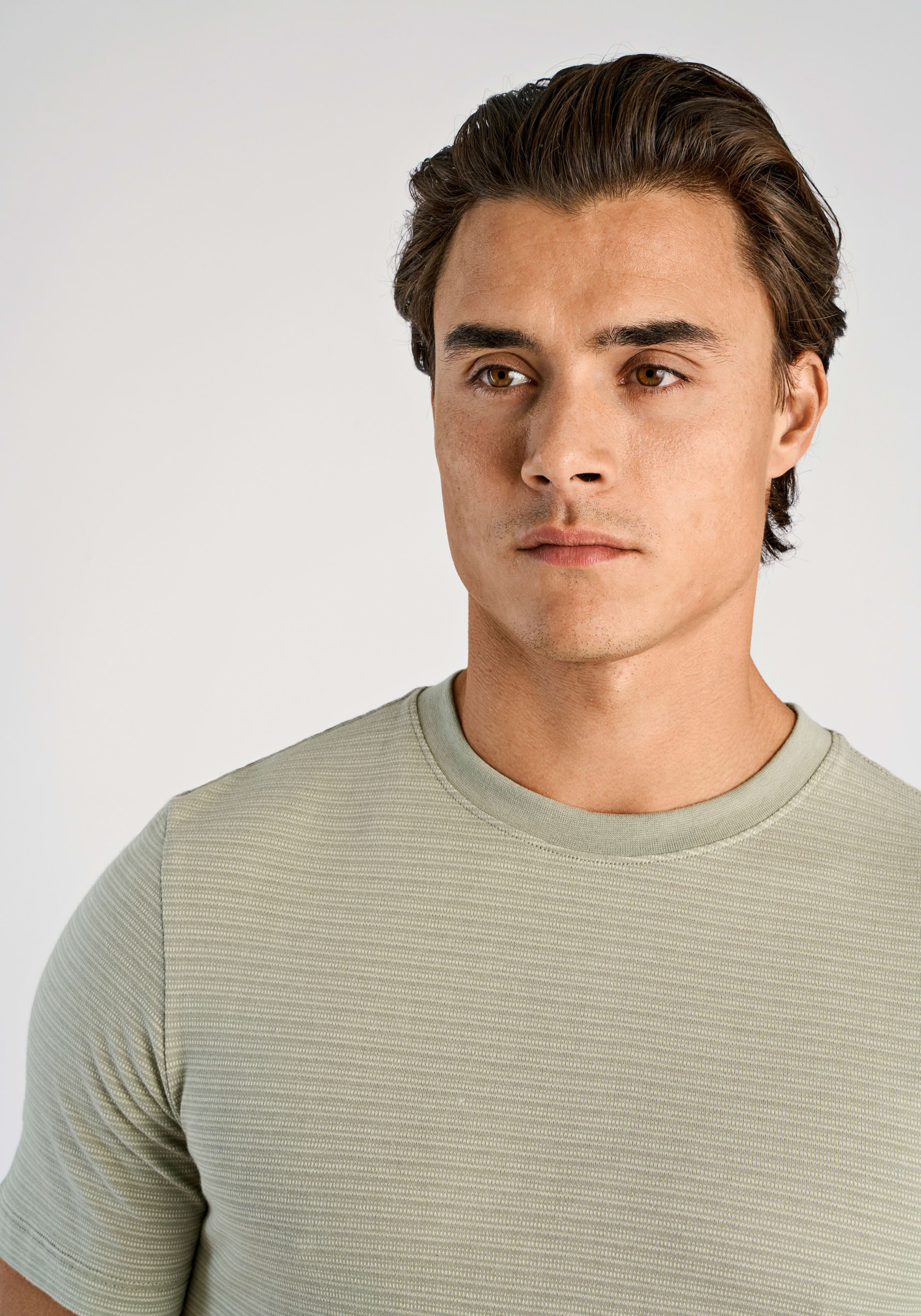 LINDBERGH Shirt à col rond mit feiner Struktur