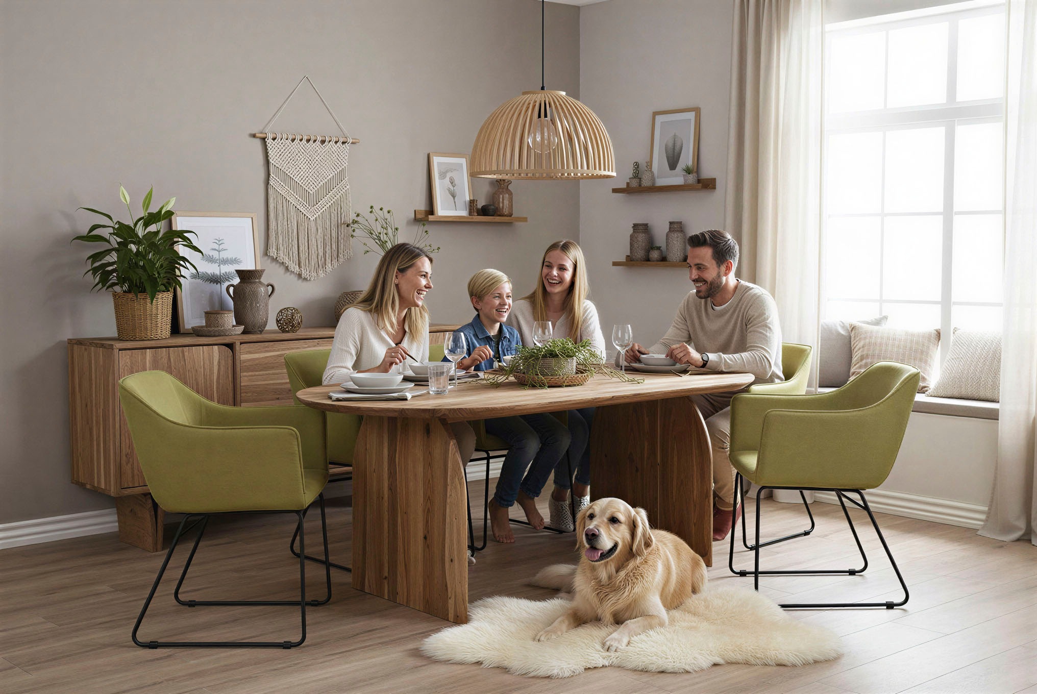 SIT Esstisch »Malmö aus Akazie 200x100 cm mit markantem Holzgestell« 1 Stk. tlg. 5 cm starke Akazienplatte mit natürlicher Maserung als Unikat