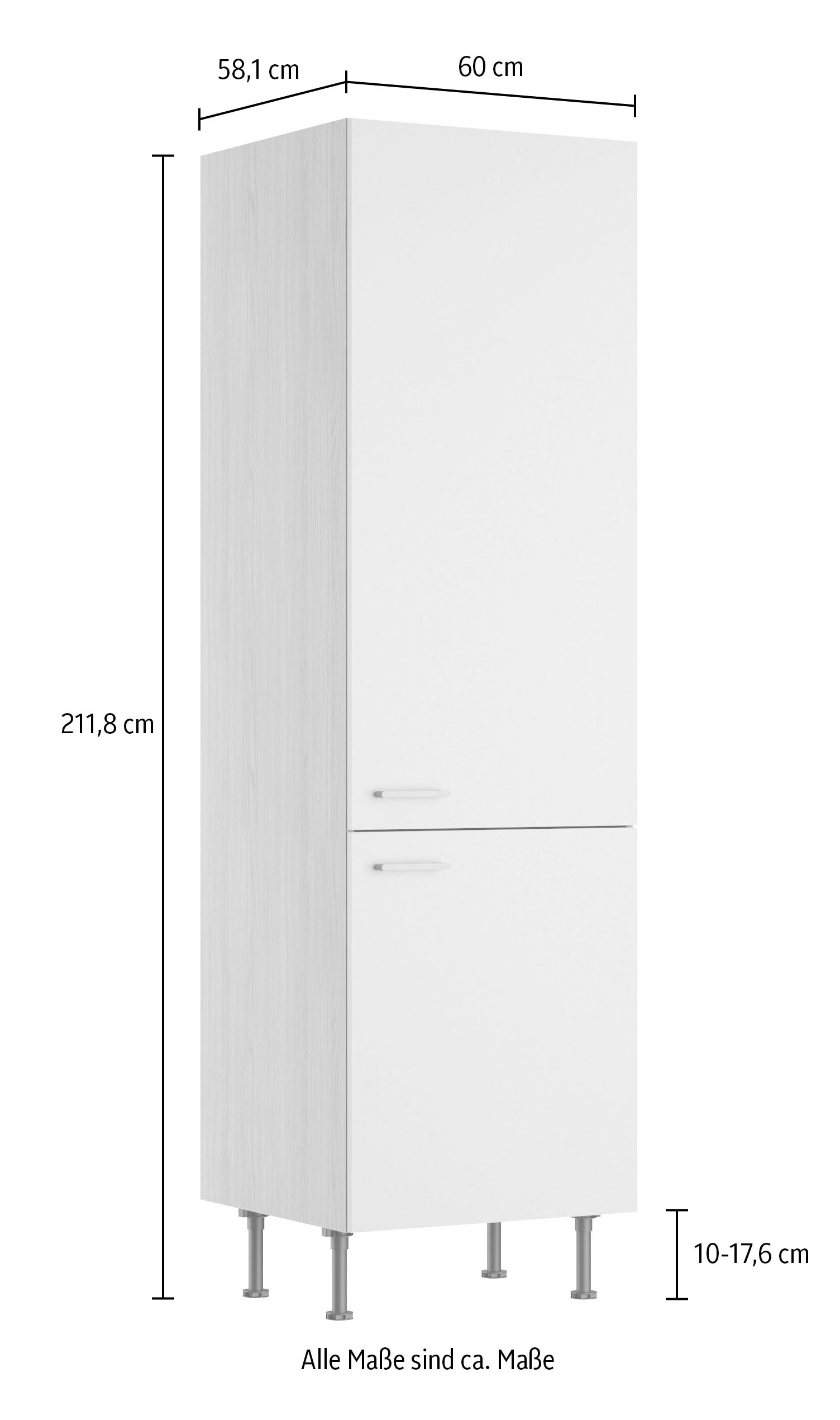 KOCHSTATION Vorratsschrank »KS-Lucy« Breite 60 cm, mit 2 Türen, Soft-Close, höhenverstellbare Füsse