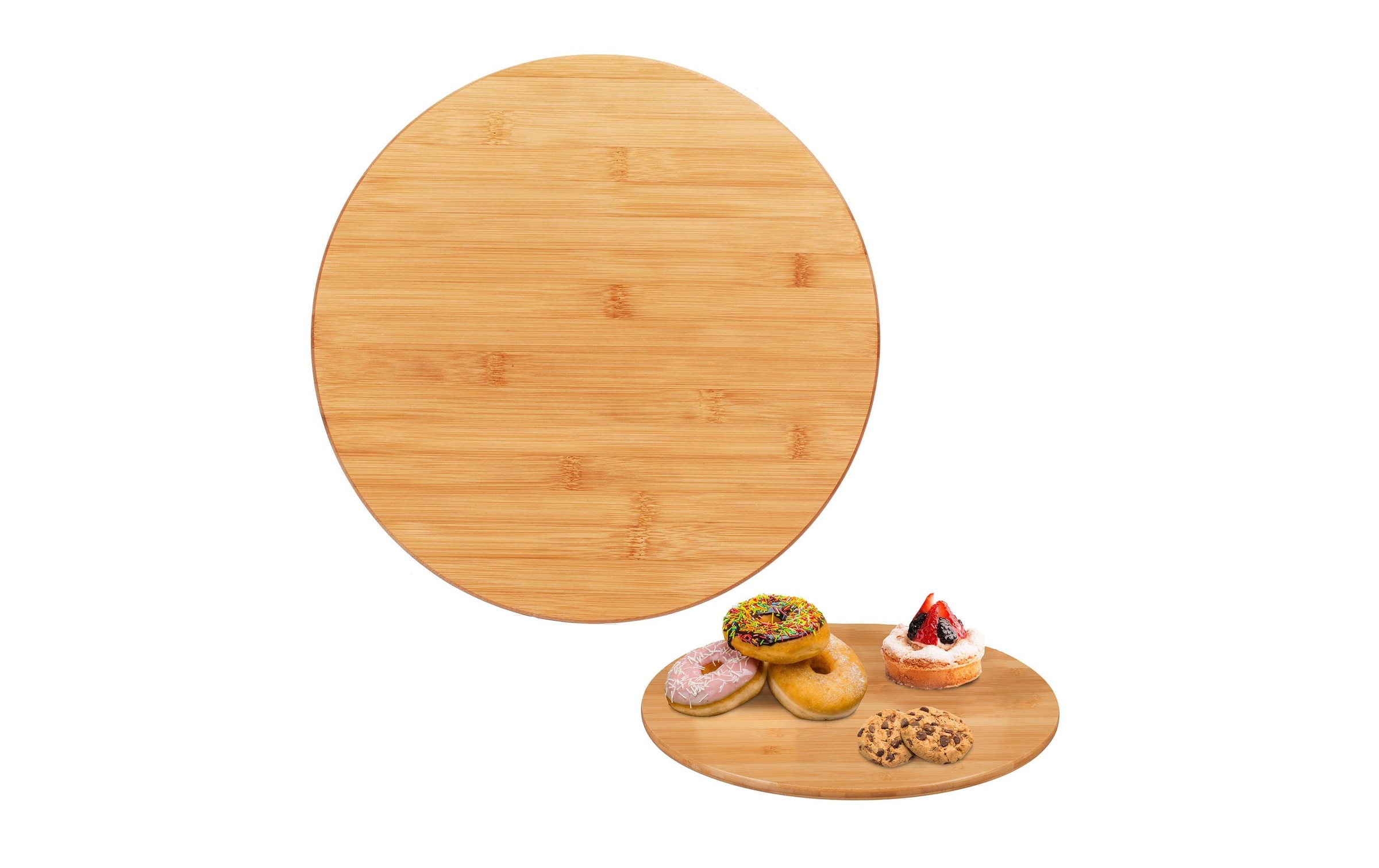 relaxdays Plateau de service »Bambus 40 cm«