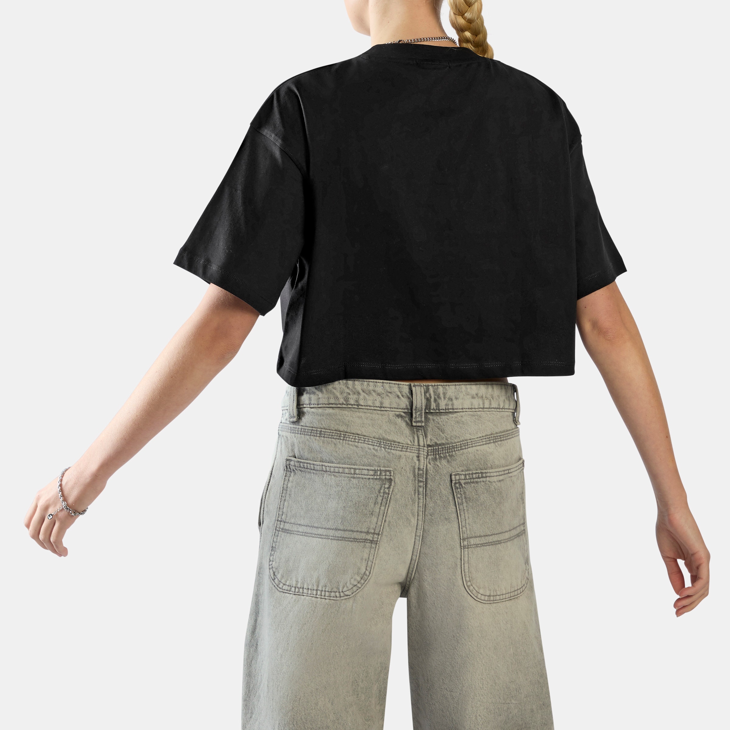 Reebok T-Shirt »ID CROPPED BOX FIT T-SHIRT« mit Rundhalsausschnitt, aus Baumwolle, normale Länge