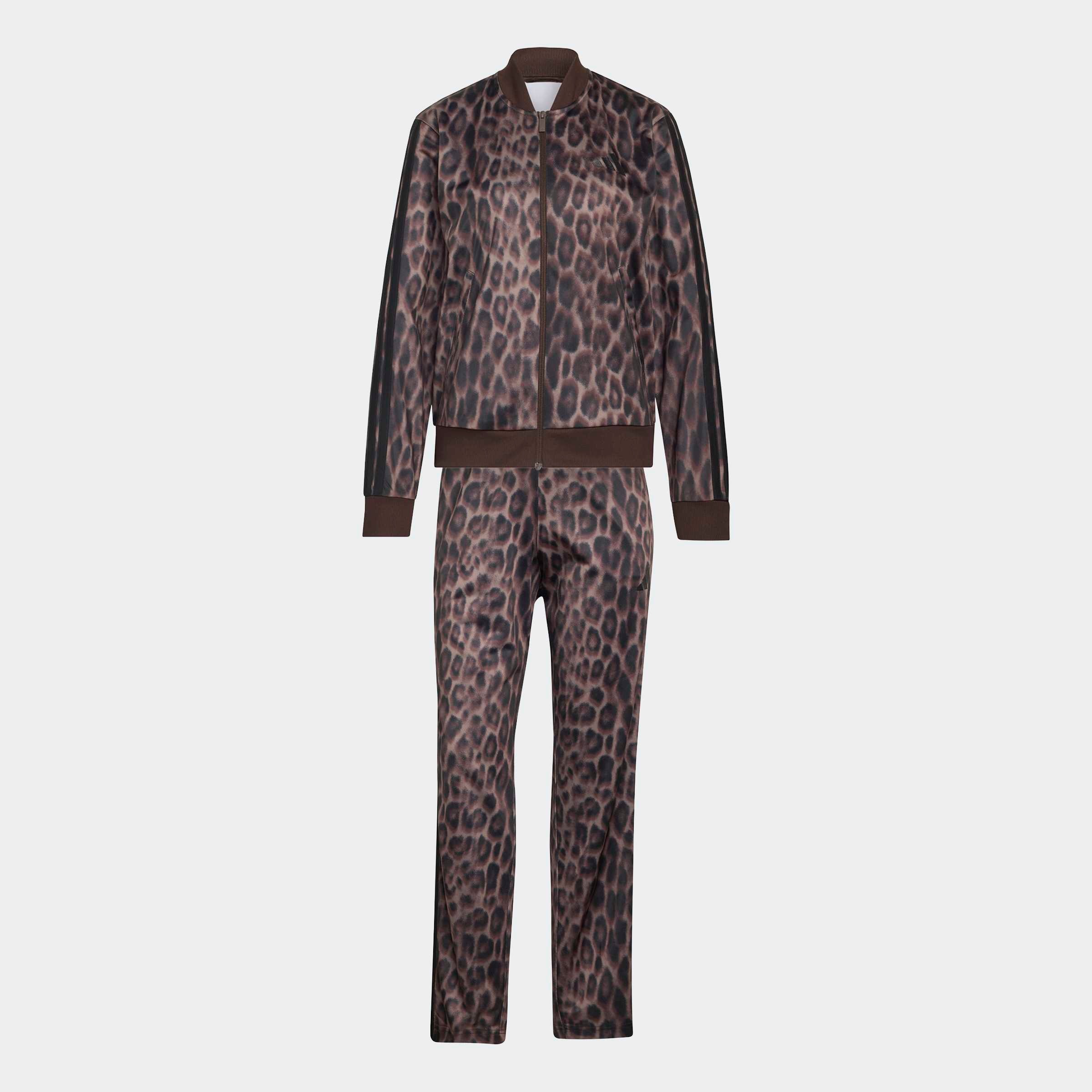 adidas Sportswear Trainingsanzug »ESSENTIALS 3-STREIFEN ANIMAL AOP« 2 tlg. mit durchgehendem Reissverschluss, mit Stehkragen, mit Allover-Print