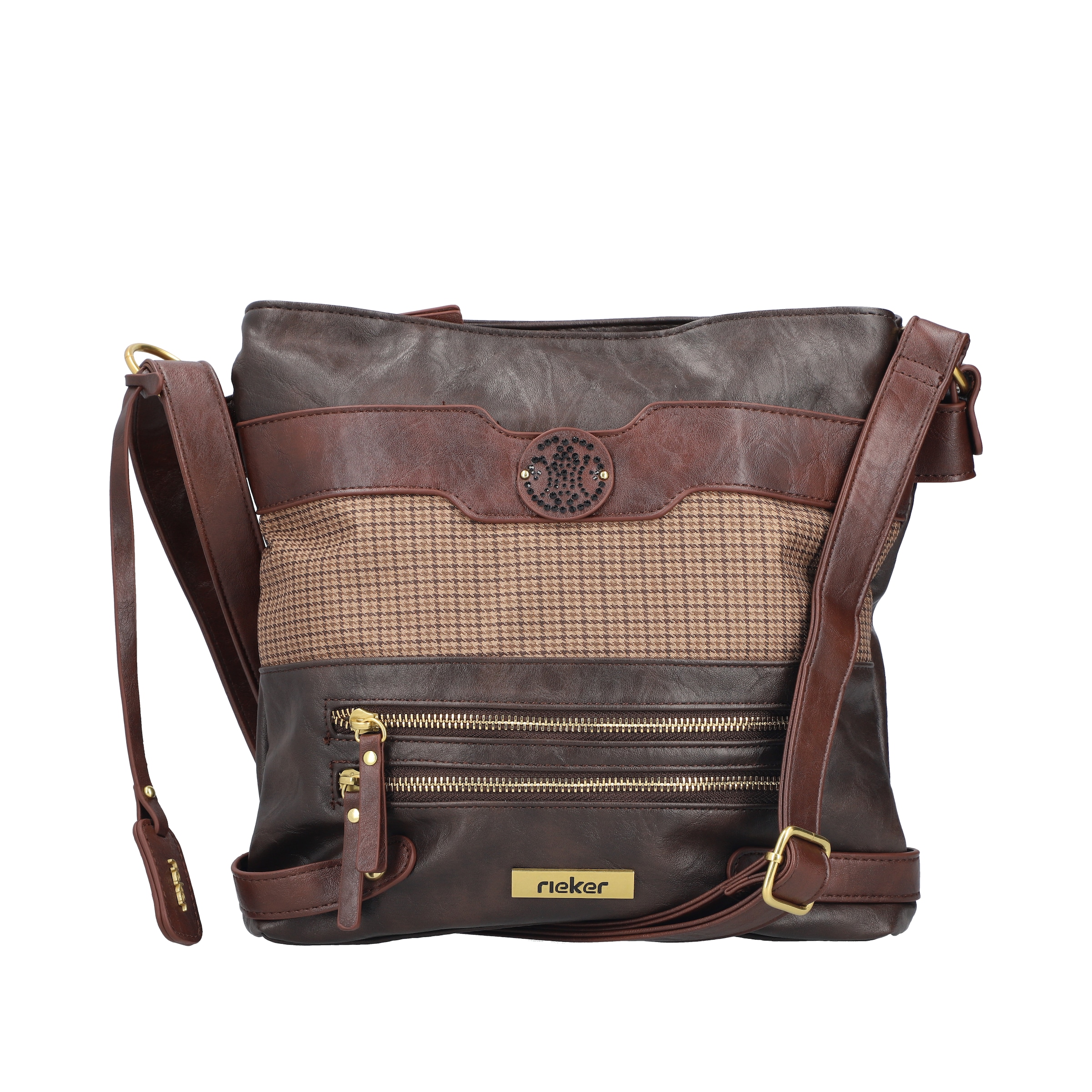 Rieker Sac à bandoulière sac à bandoulière, sac pour femme avec poche arrière zippée pratique