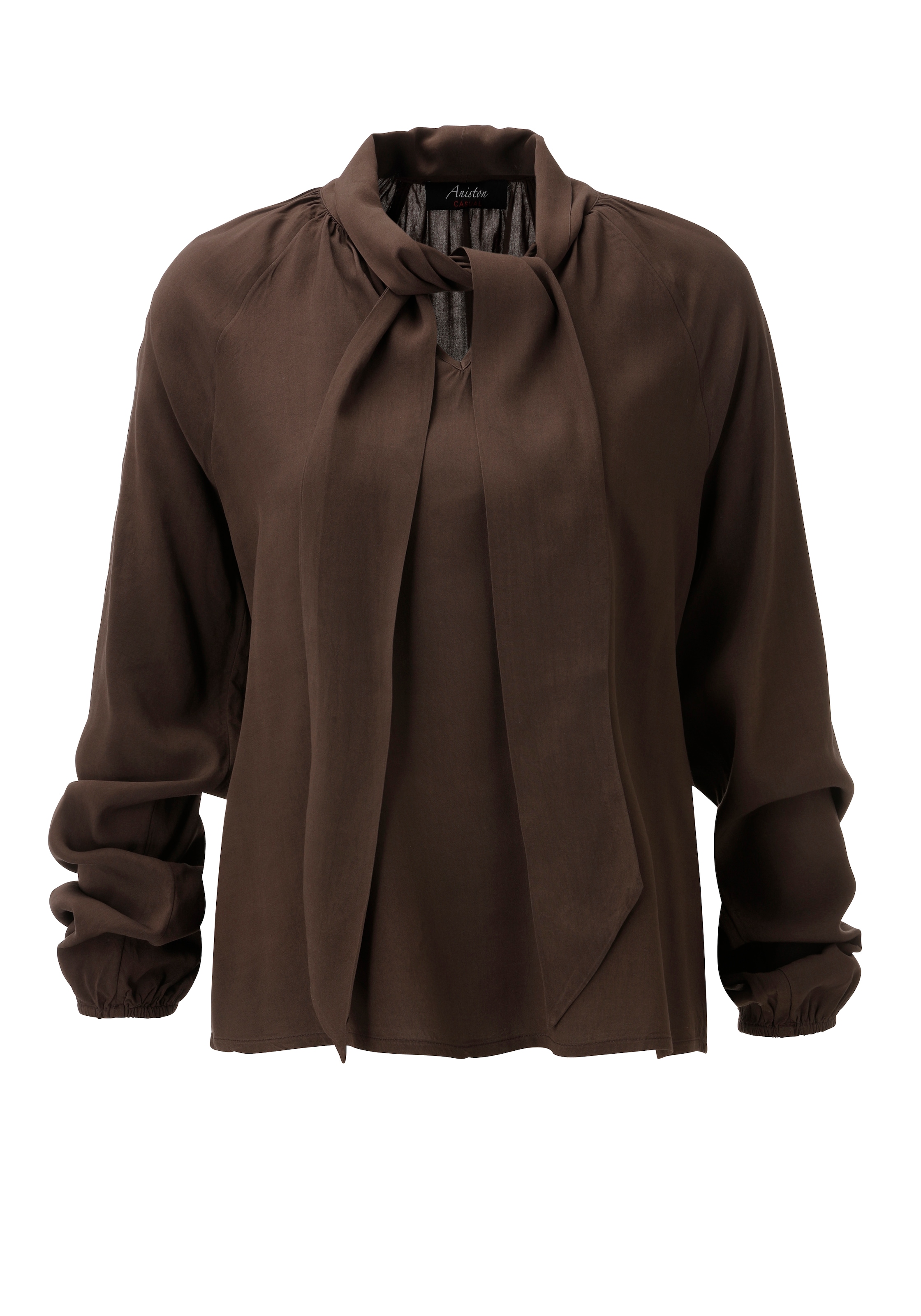 Aniston CASUAL Schlupfbluse mit dekorativer Schluppe am V-Ausschnitt - NEUE KOLLEKTION