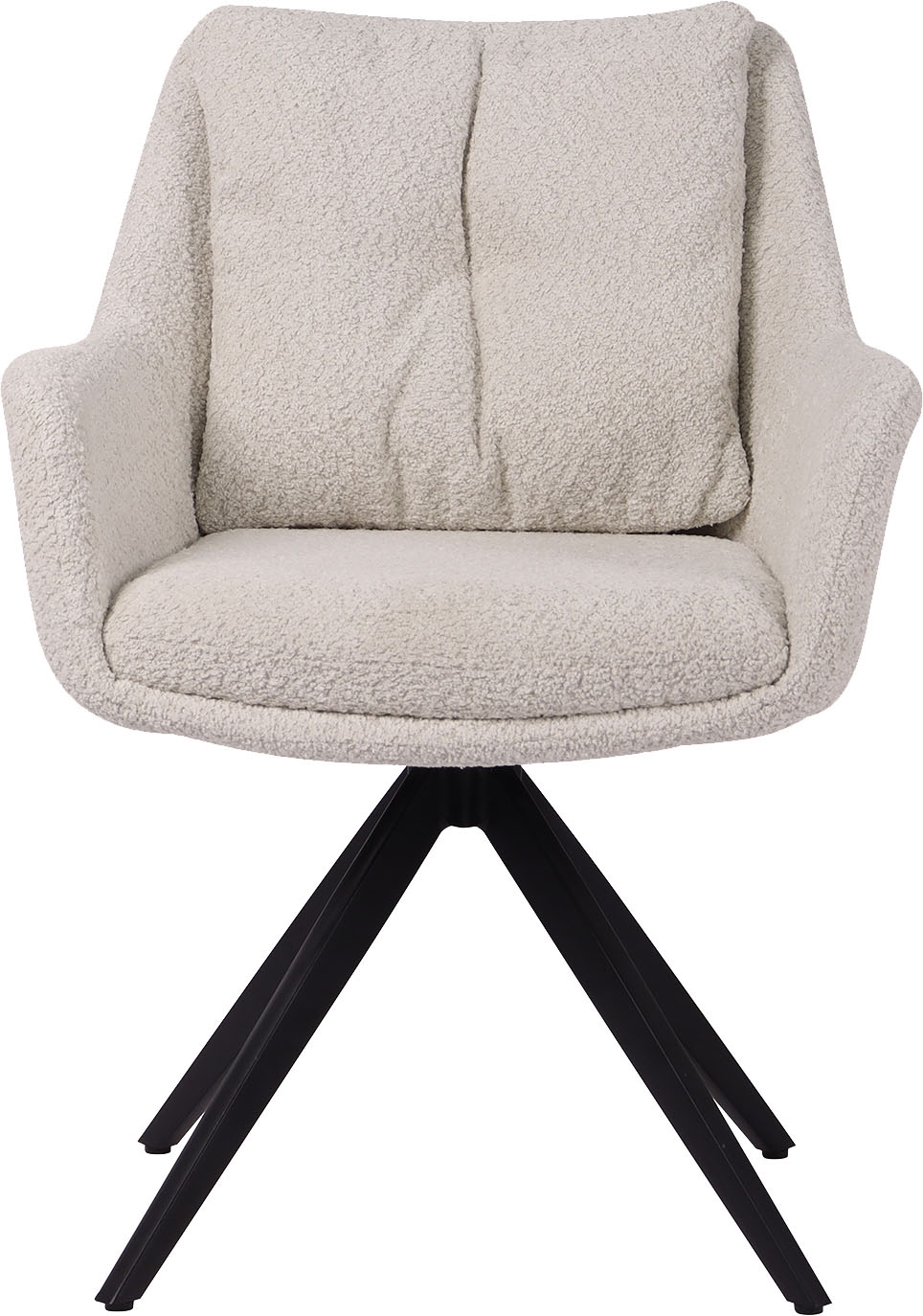 SIT Armlehnstuhl »Bordeaux Bouclé Stoff mit 360° Drehfunktion & Metallgestel« () Flexible Drehfunktion & Öko-Tex Bouclé-Bezug für Komfort