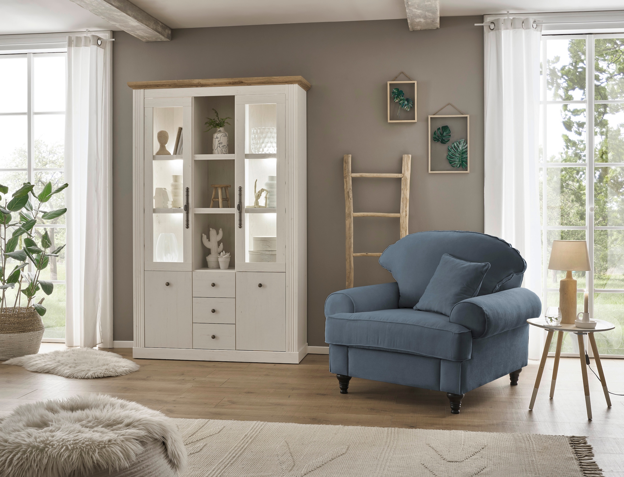 Home affaire Fauteuil »WESTMINSTER« mit Federkern-Polsterung