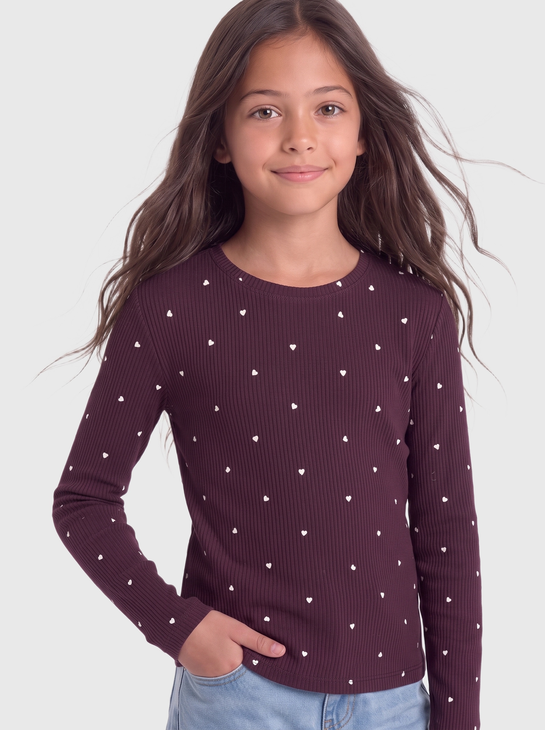 KIDS ONLY T-shirt à manches longues »KOGBELLA LIFE AOP L/S TOP JRS NOOS« mélange de coton, ajusté