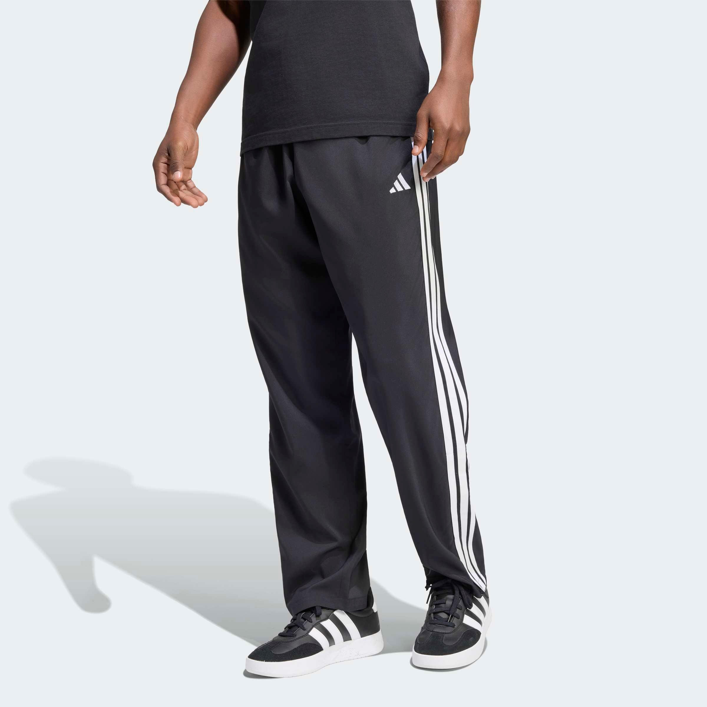 adidas Sportswear Sporthose »ESSENTIALS 3-STREIFEN STANFORD LITE WOVEN TAPERED OPEN HEM«