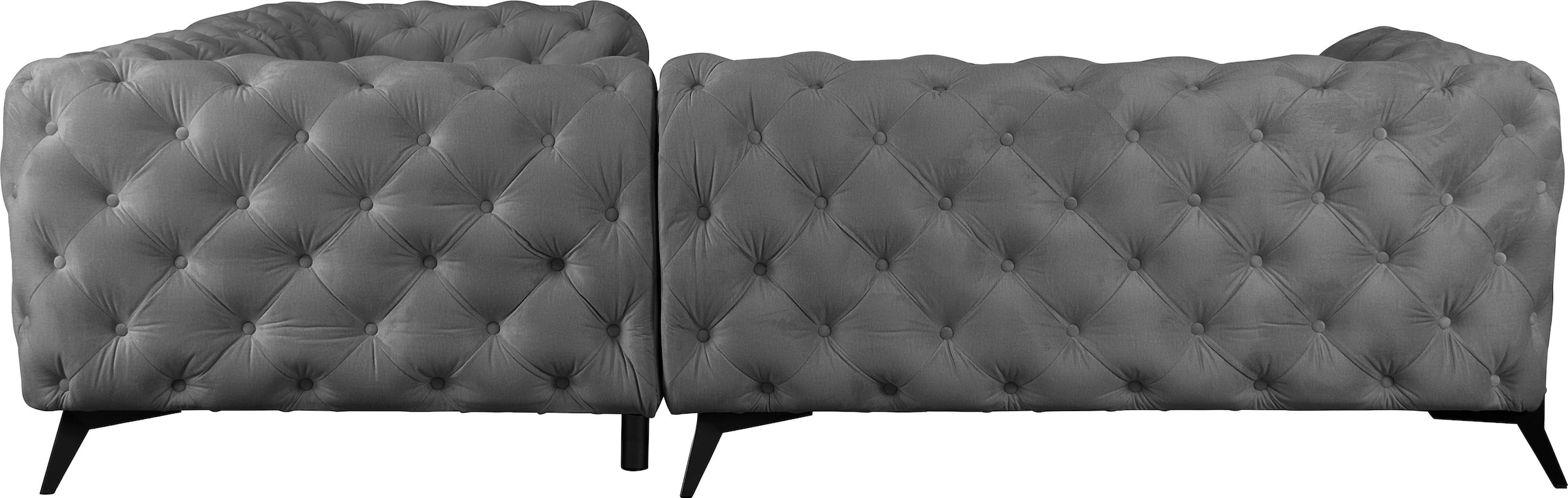Home affaire Chesterfield-Sofa »Amaury L-Form« Chesterfield-Optik,  Breite/Tiefe je 262 cm, Fussfarbe wählbar