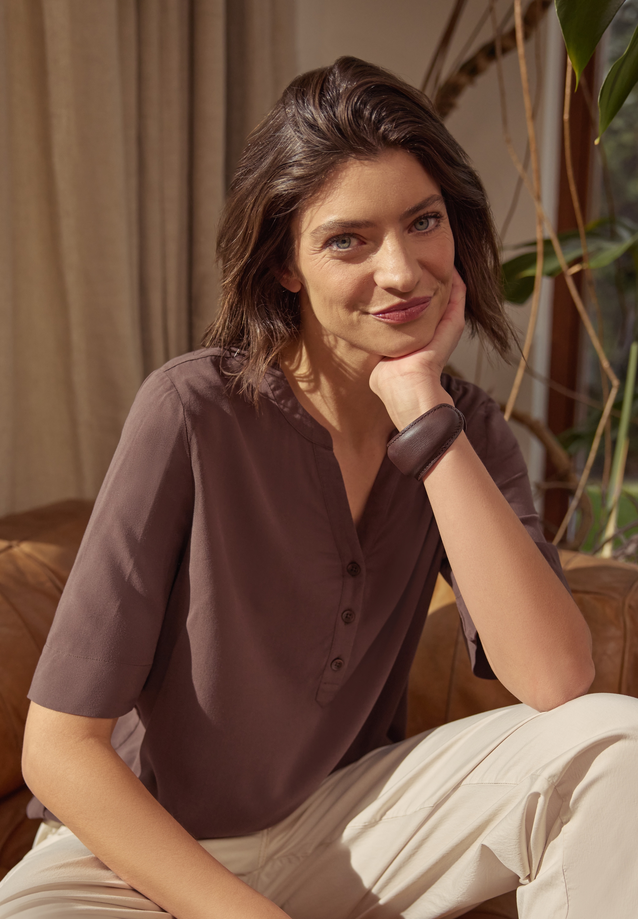 Cecil Blouse à manches courtes mit Knopfleiste