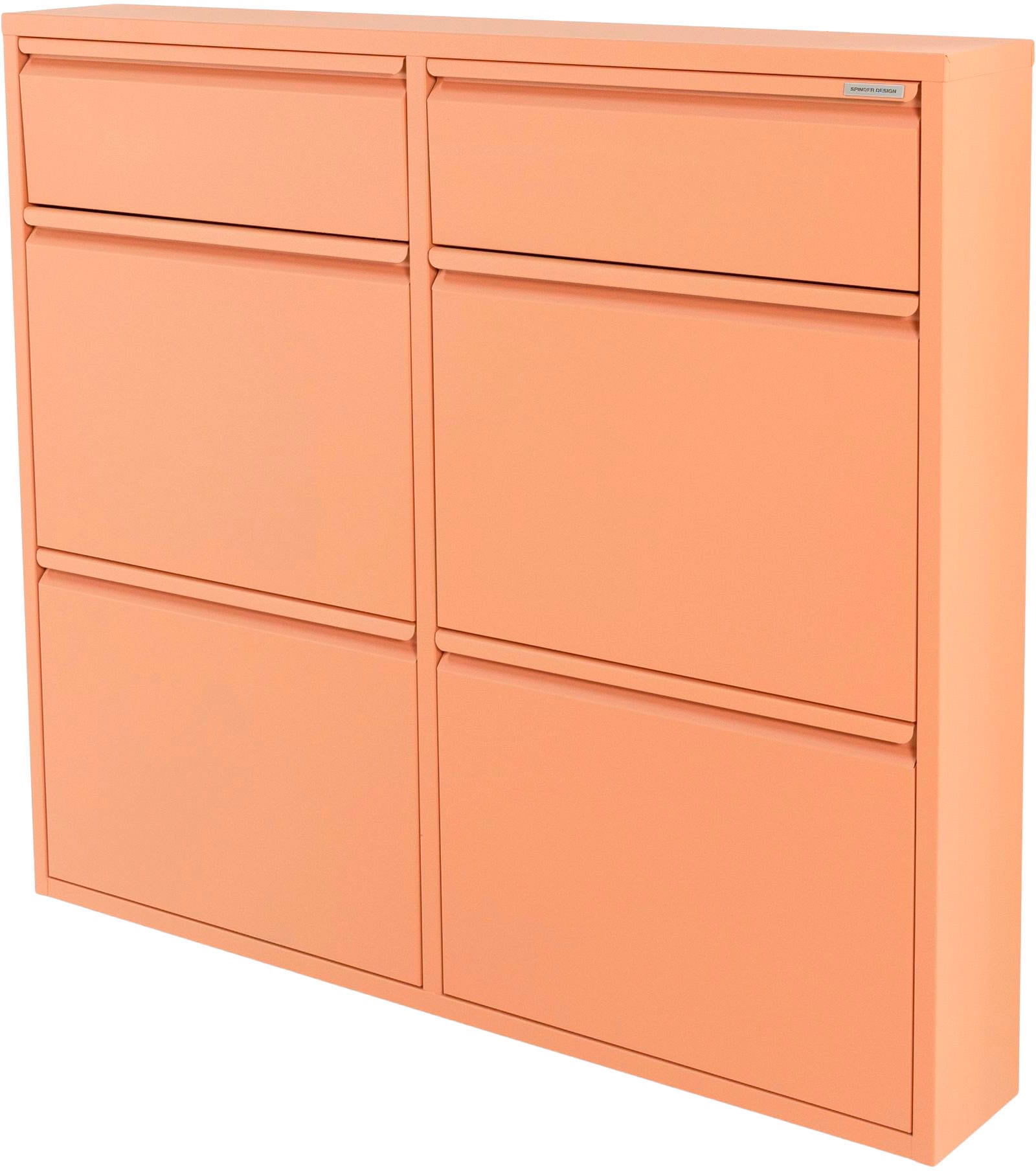 Spinder Design Schuhschrank »Billi Schuhklapper« Metall, Breite 98 cm, Höhe 86 cm, 6 Klappen