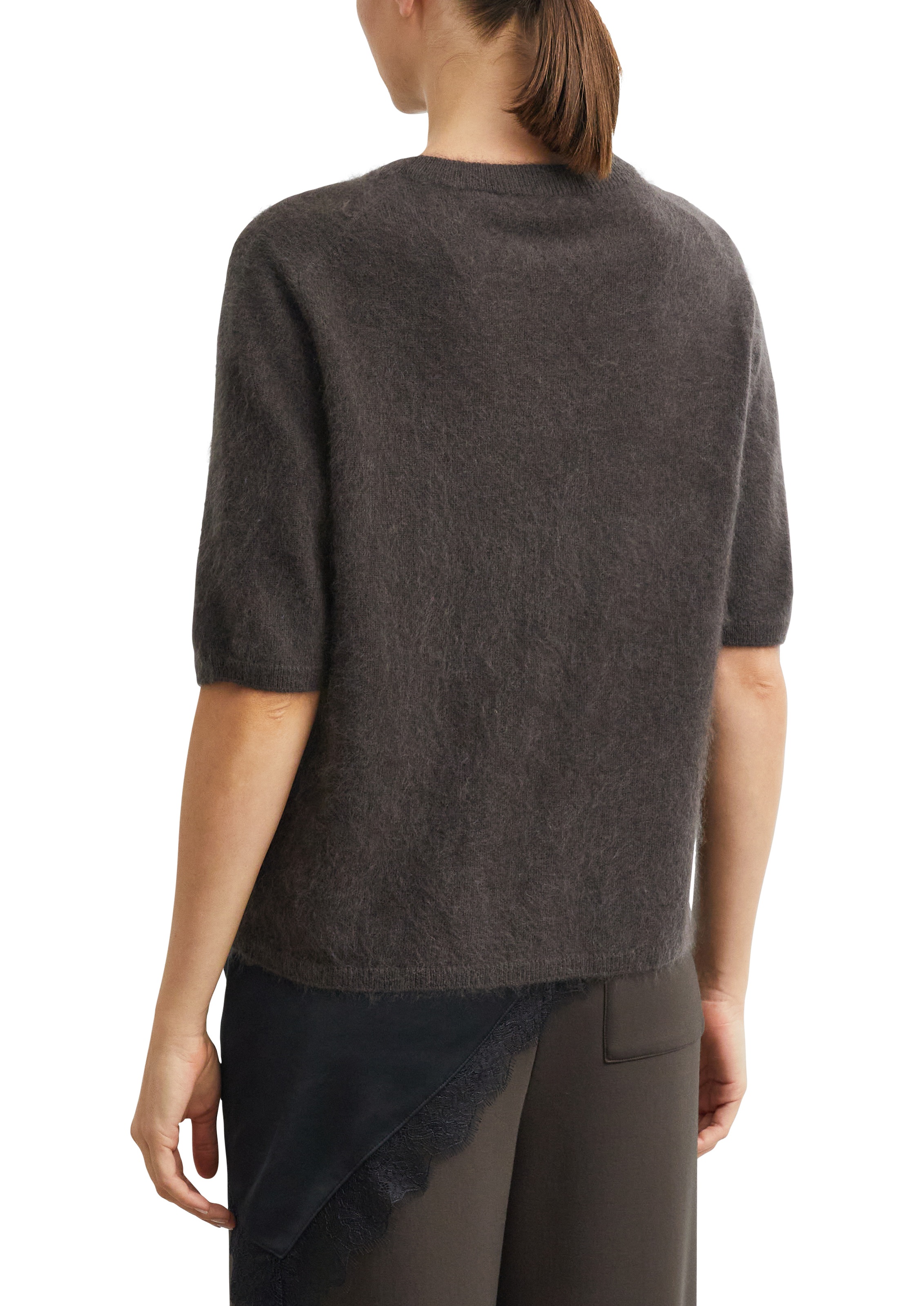 Comma Strickpullover mit Halbarm und aus reiner Wolle