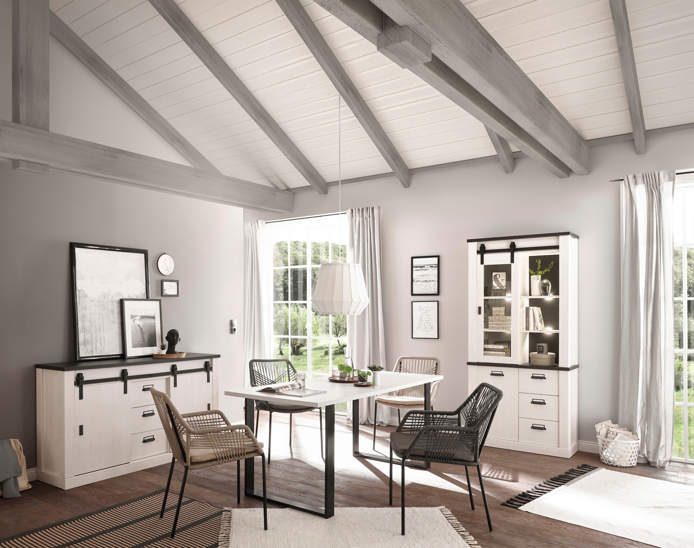 Home affaire Table de salle à manger »SHERWOOD« in modernem Holz Dekor, Breite 180 cm