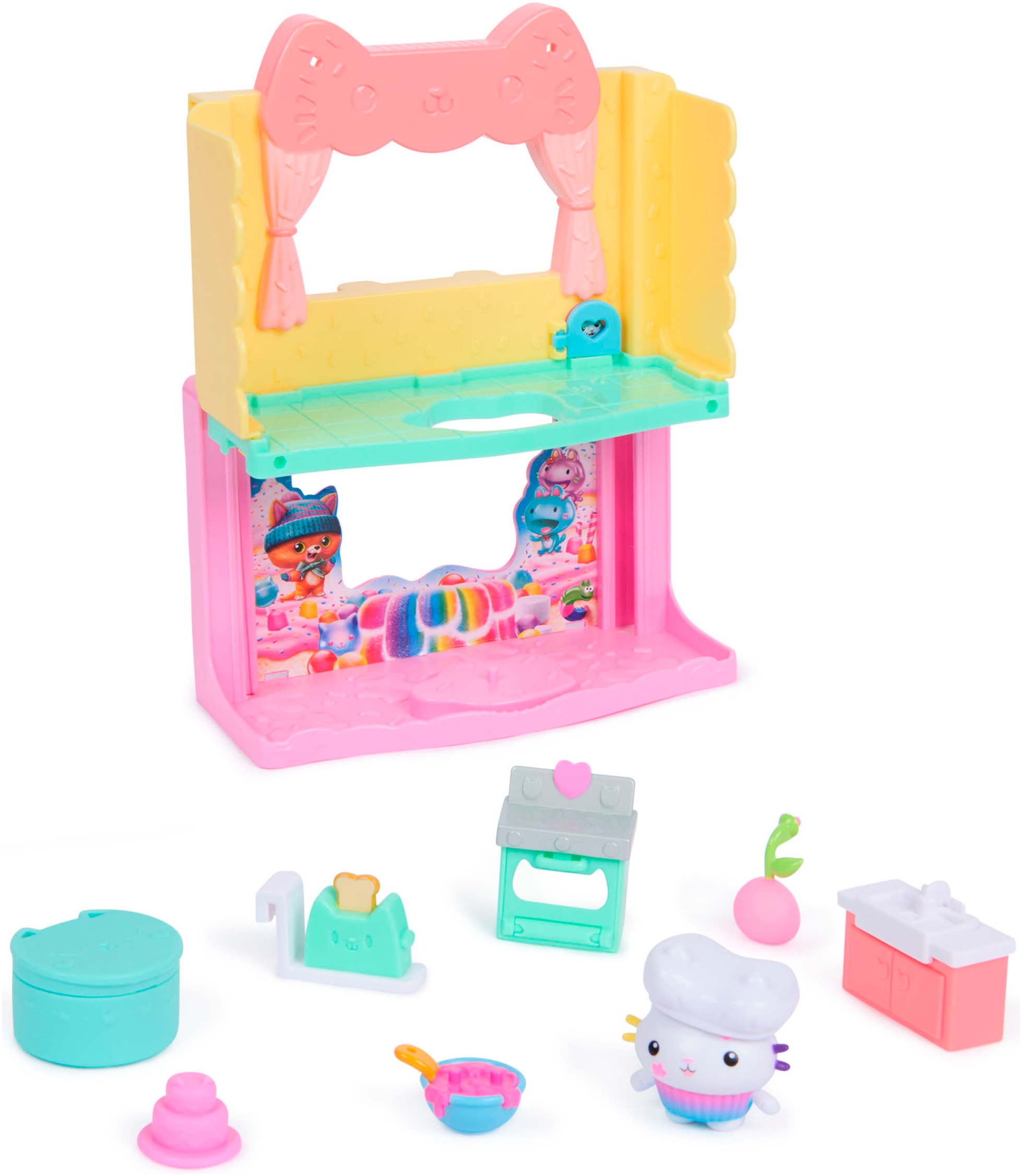 Spin Master Monde de jeu »Gabby’s Dollhouse: Der Film – Portal Raum« Cakeys zuckersüsse Sprinkleküche"