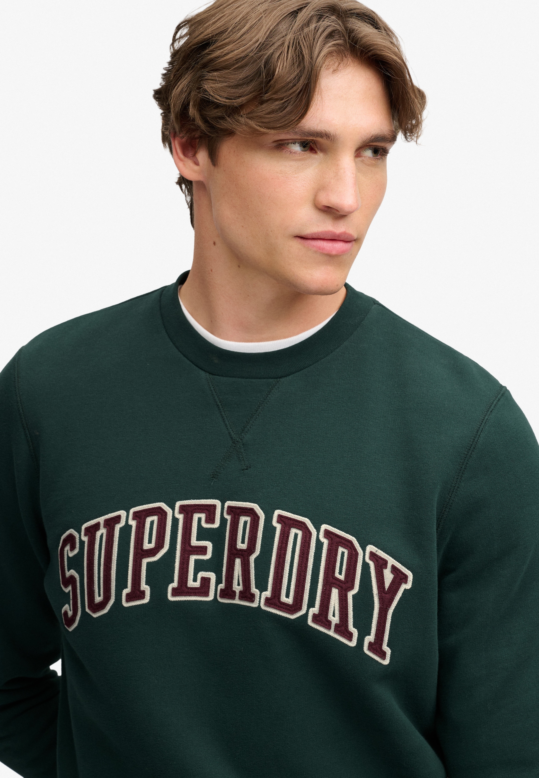 Superdry Sweat-shirt »ATHLETIC APPLIQUE RELAXED CREW«, mélange coton, coupe décontractée
