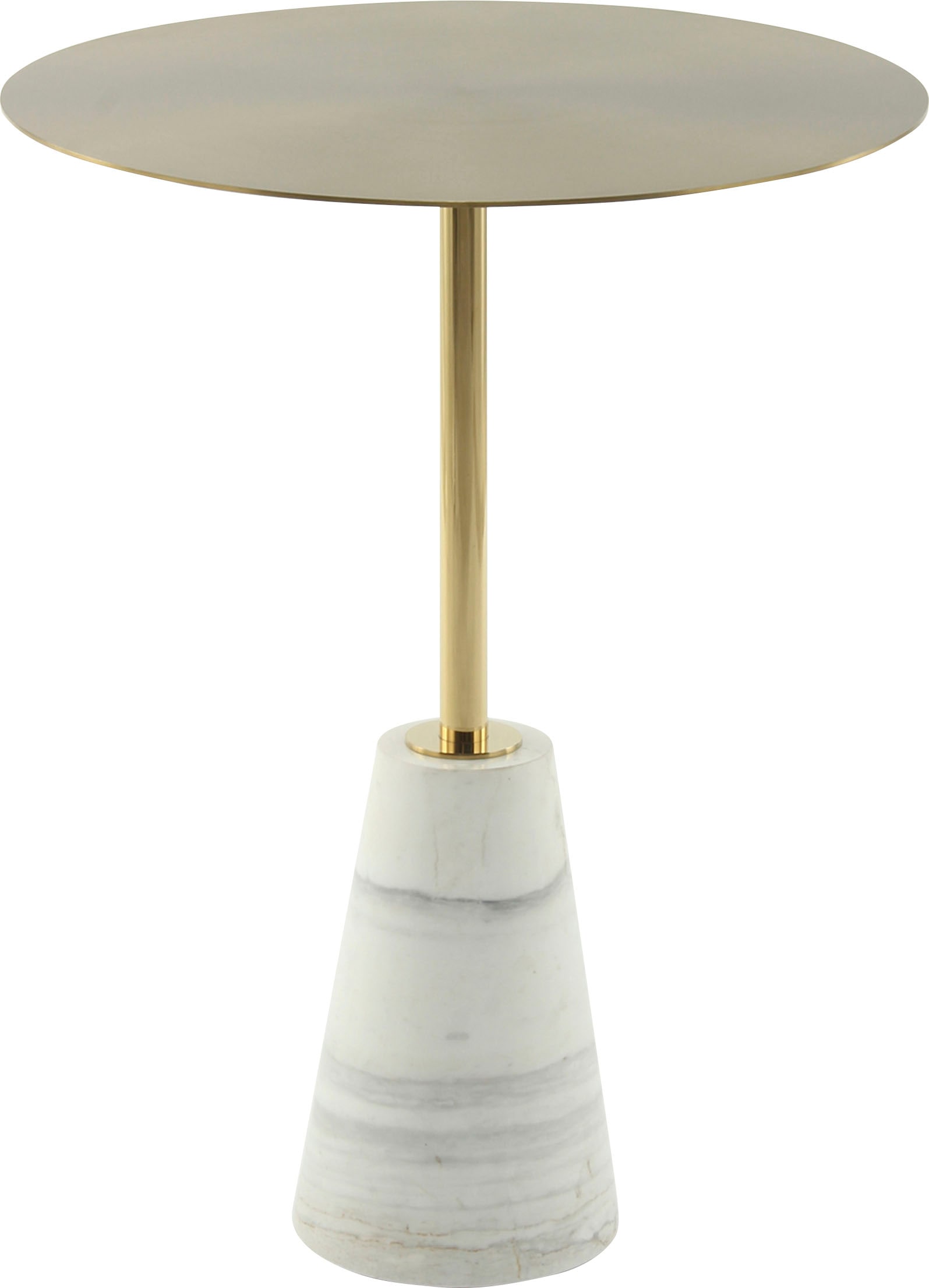 Kayoom Table d'appoint »Rocio 325, Ausgestattet mit stabilem Marmorfuss, Edelstahl-Gestell« 1 cuis tlg. Stabiler Marmorfuss, runde Ablagefläche und Gestell aus Edelstahl
