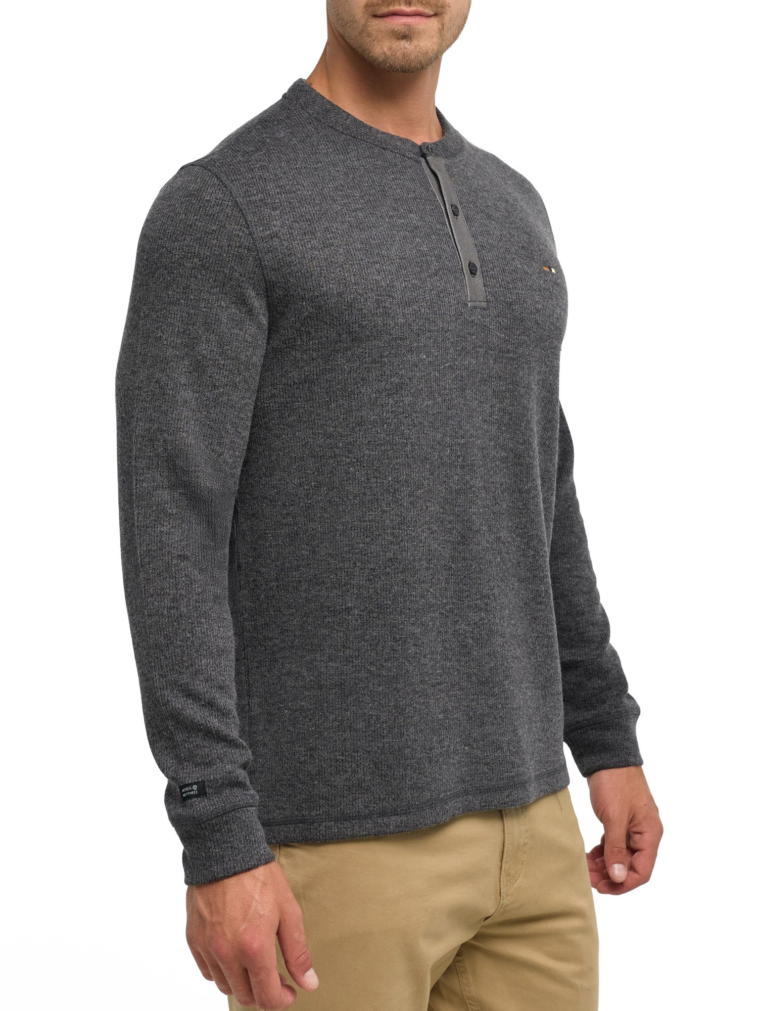 Indicode Sweat-shirt »INDorburn Grandad«, Materialmix, regular fit
