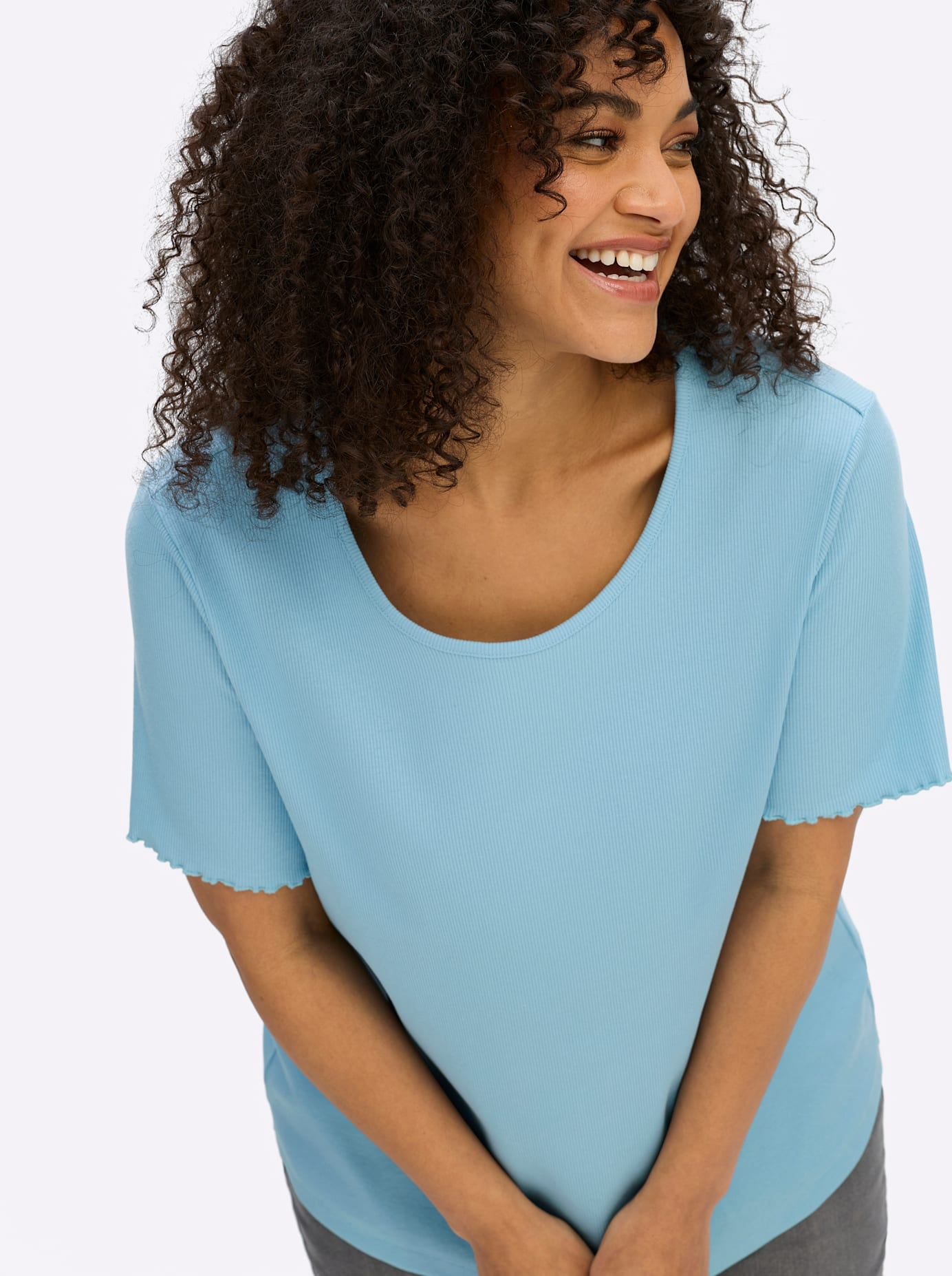 Sheego T-shirt »Kurzarm-Shirt« 1