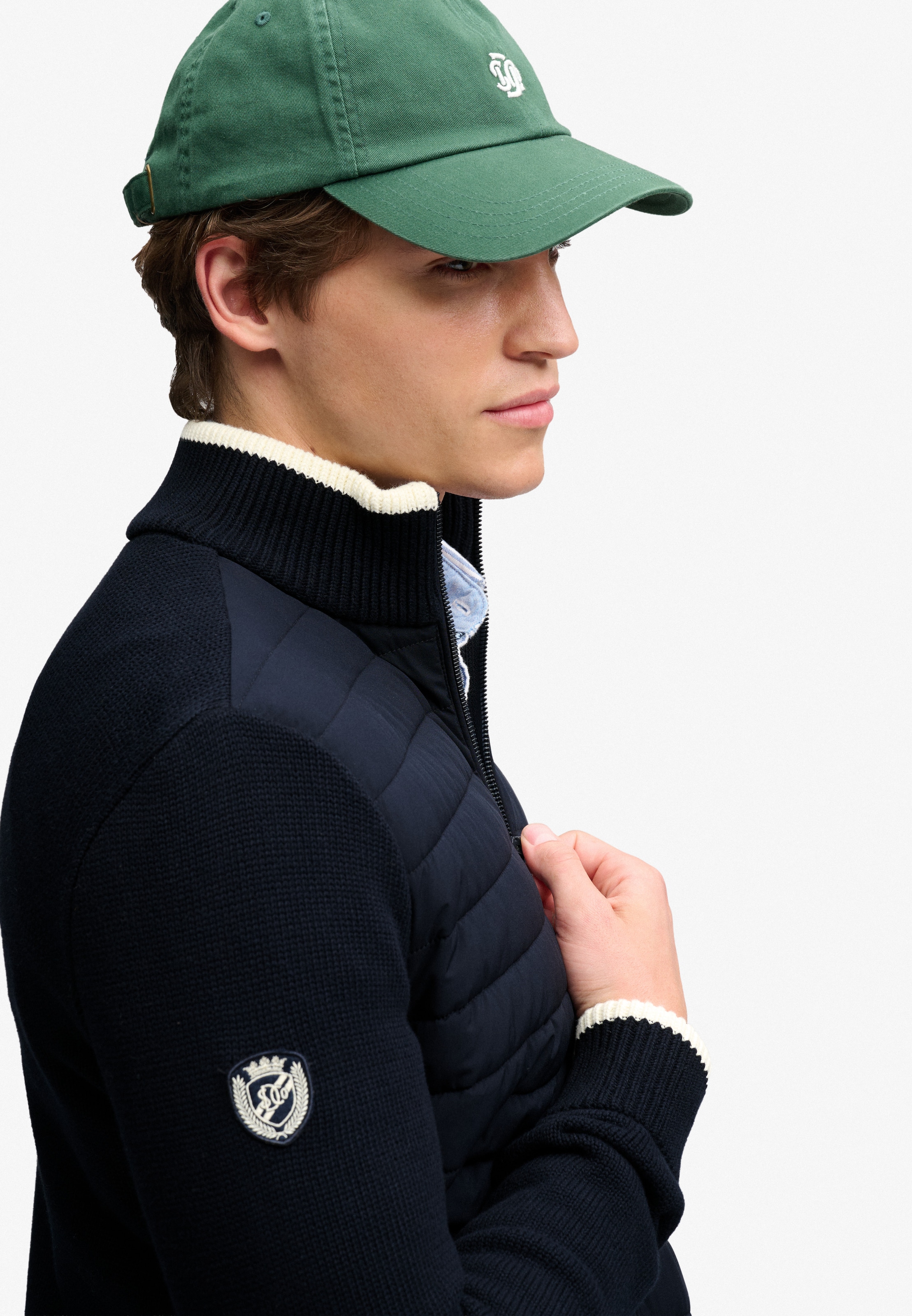 Superdry Blouson »STRAIGHT BAFFLE HYBRID JKT« fibre synthétique, coupe slim