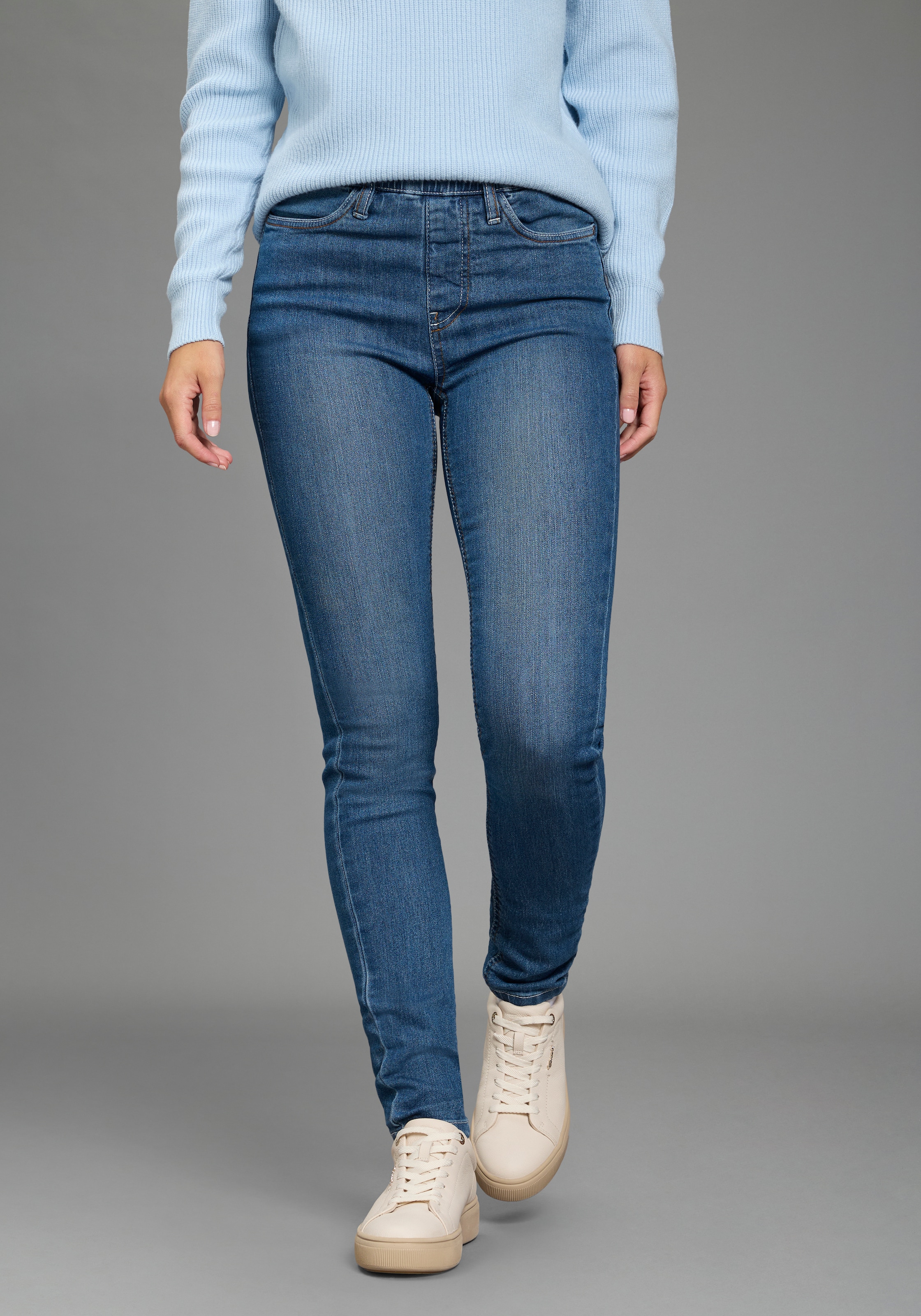 Arizona Jeggings en jeans Paquet, pack de 2,  coupe ajustée, jean skinny, lavage effet usé, taille haute