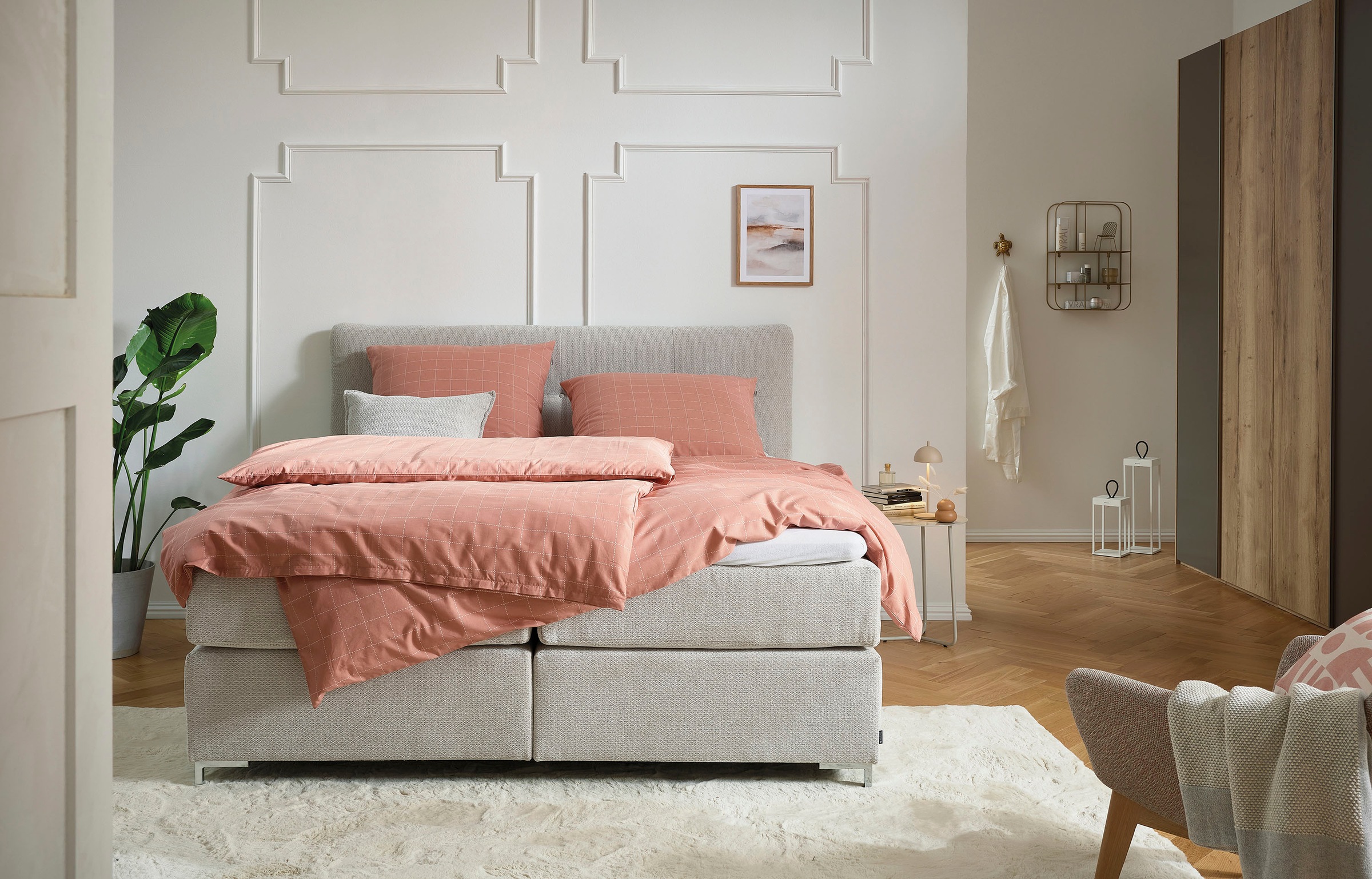 Musterring Bettwäsche »Grid« 2 Stk. tlg. Renforcé Qualität, JustB! Musterring