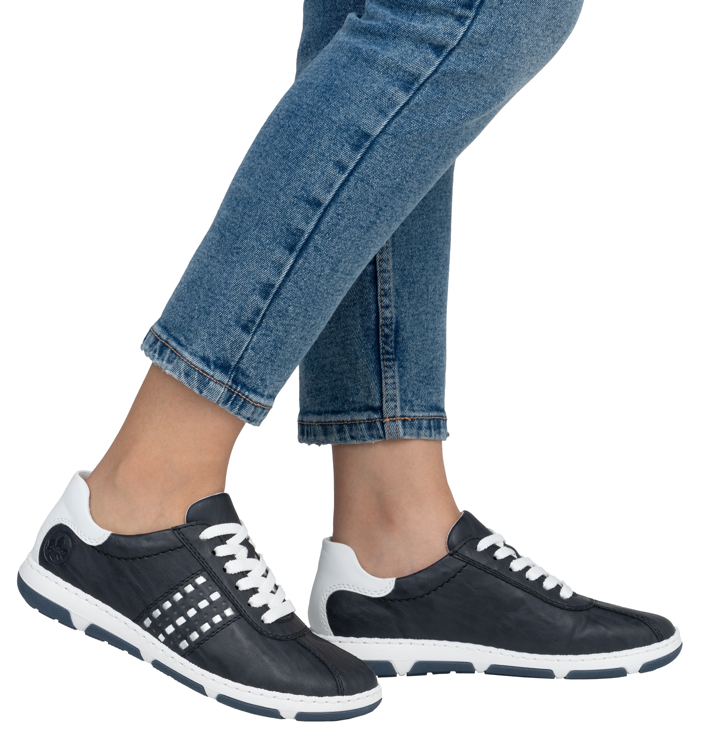 Rieker Sneaker  , Halbschuh, Freizeitschuh, Schnürschuh mit gepolstertem Schaftrand