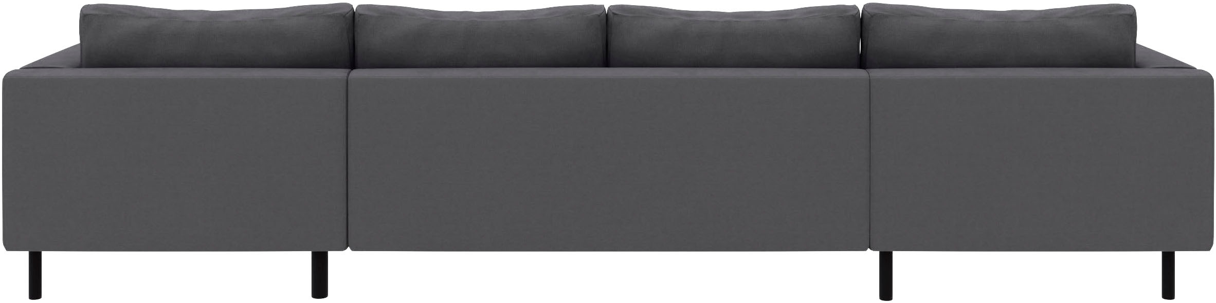 TRENDMANUFAKTUR Wohnlandschaft »Amazing II, wahlw. mit Schlaffunktion & Bettkasten, Fuss schwarz« Sofa in U-Form, in Cord, Struktur LEO o. Struktur LINO, Breite 305 cm