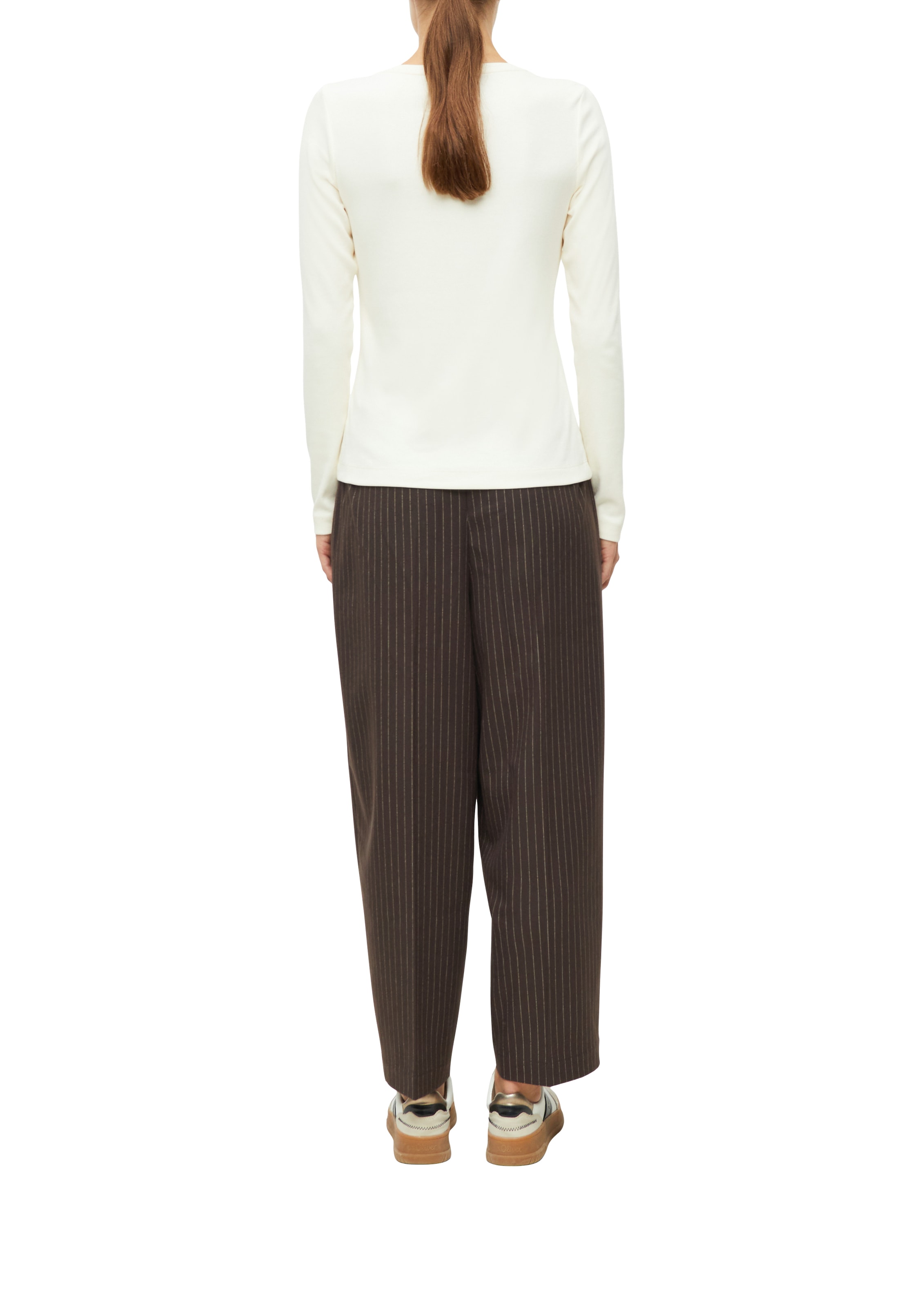 s.Oliver Pantalon à pinces  mit feinen Streifen / Viskose-Strretch