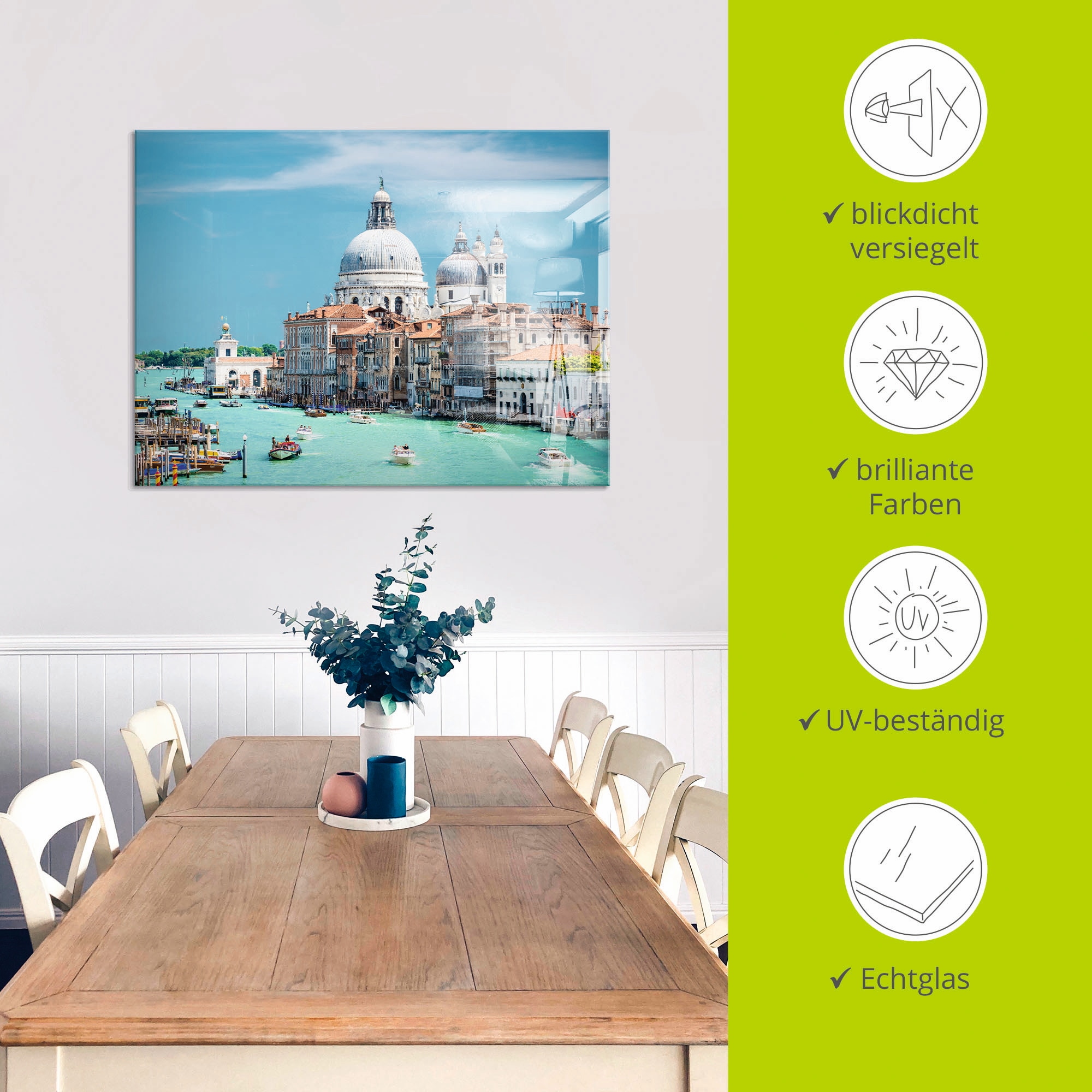 Artland Glasbild »Venedig« Italien 1 Stk. tlg. in verschiedenen Grössen