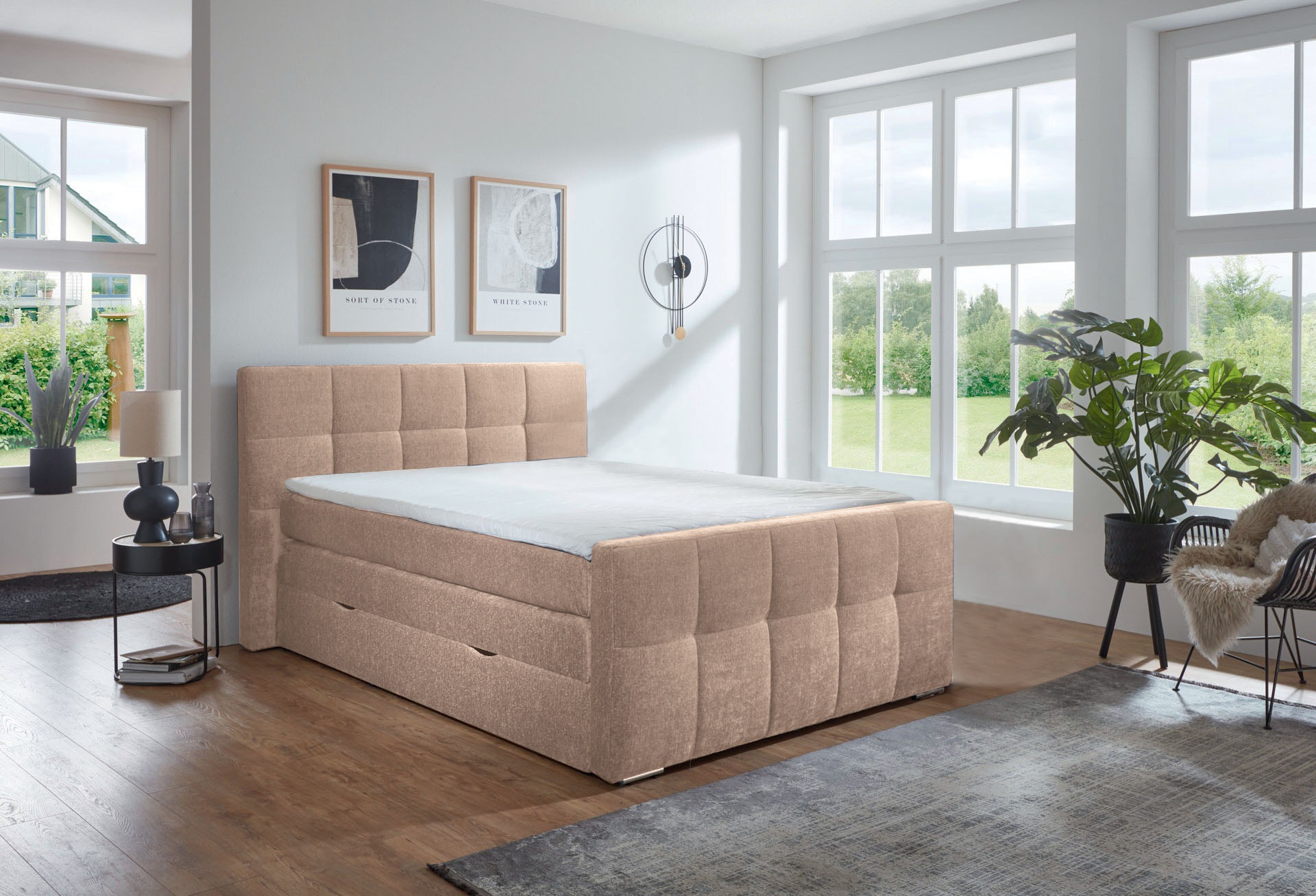 Home affaire Boxspringbett »Rosà« H3/H3, H3/H4, H4/H4 möglich
