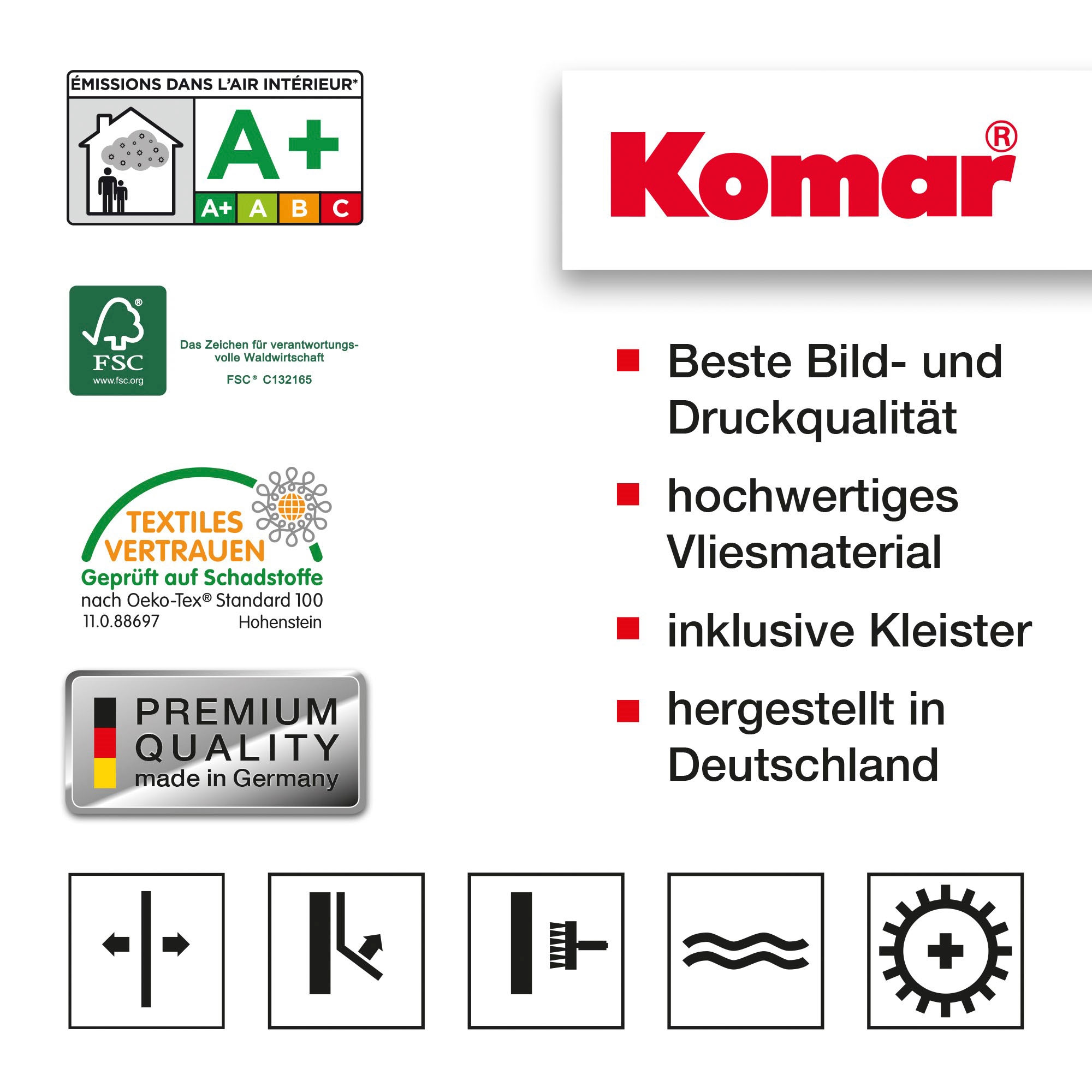 Komar Papier peint intissé »Digitaldruck Vlies -  Poema - Grösse 300 x 250 cm« imprimé Wohnzimmer, Schlafzimmer