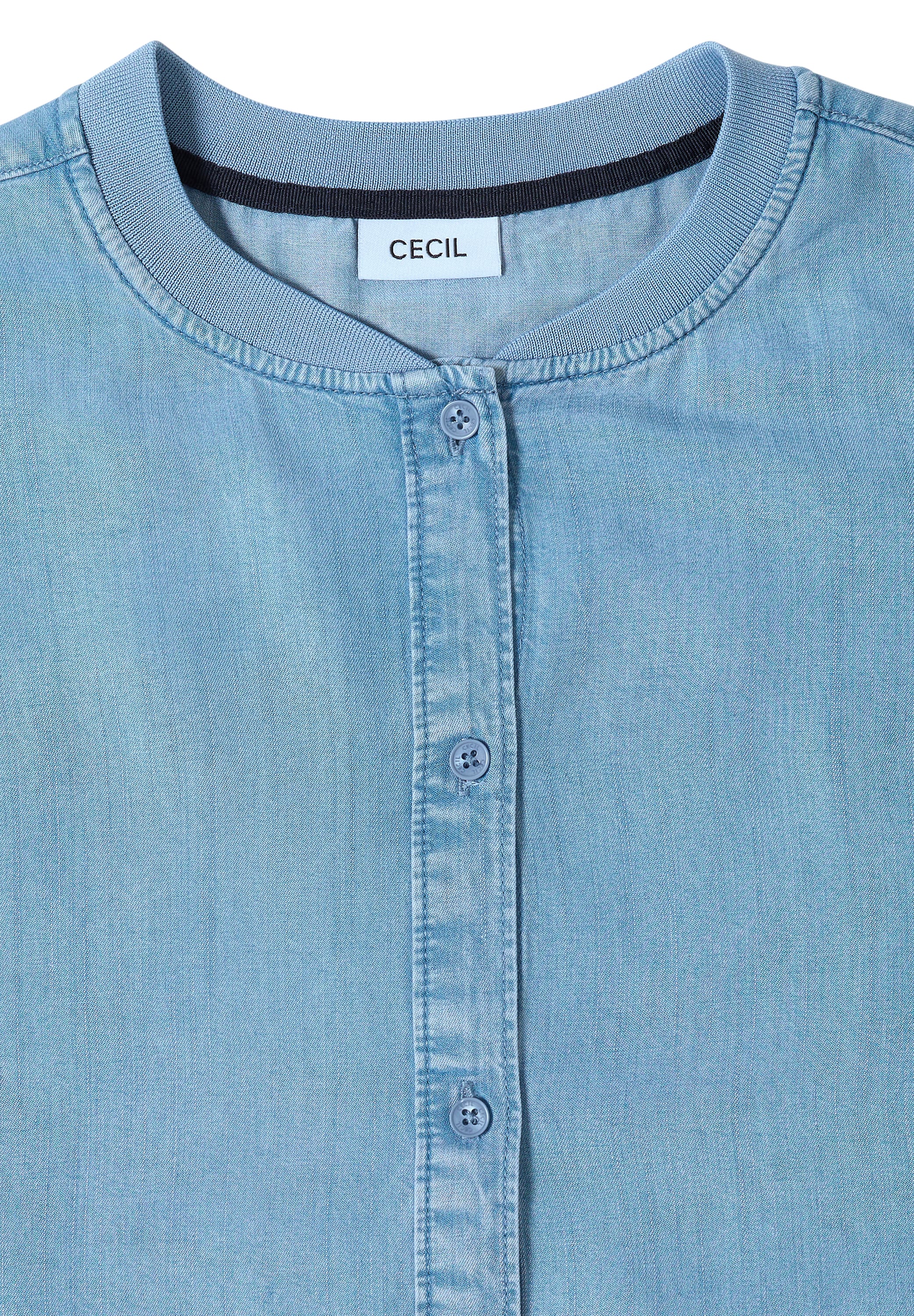 Cecil Blusentop seitliche Tunnelzüge, Lyocell-Qualität, Blouson-Optik