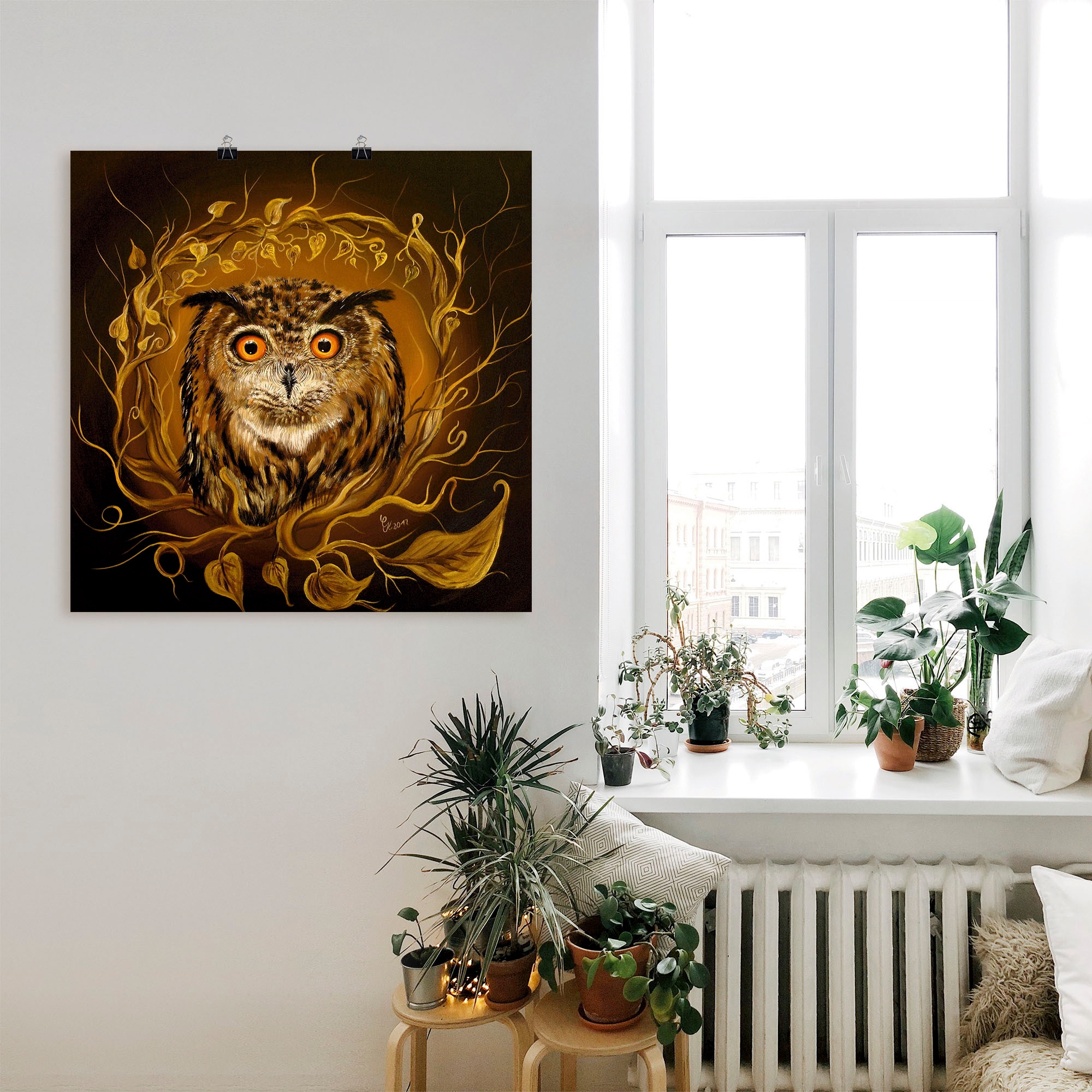 Artland Poster »Eule des Friedens« 1 cuis tlg. ohne Rahmen