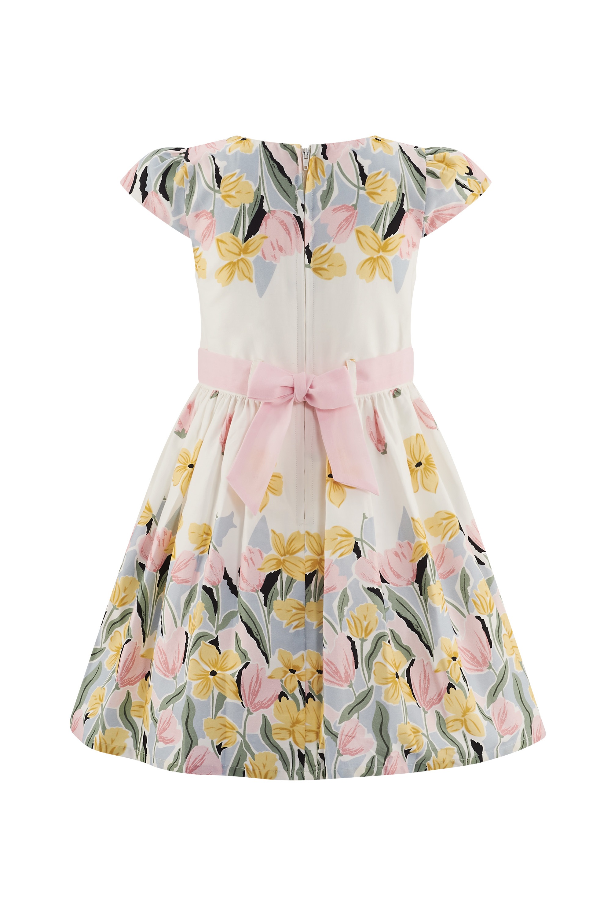 happy girls Sommerkleid mit Deko-Schleife und Nahtreissverschluss im Rücken