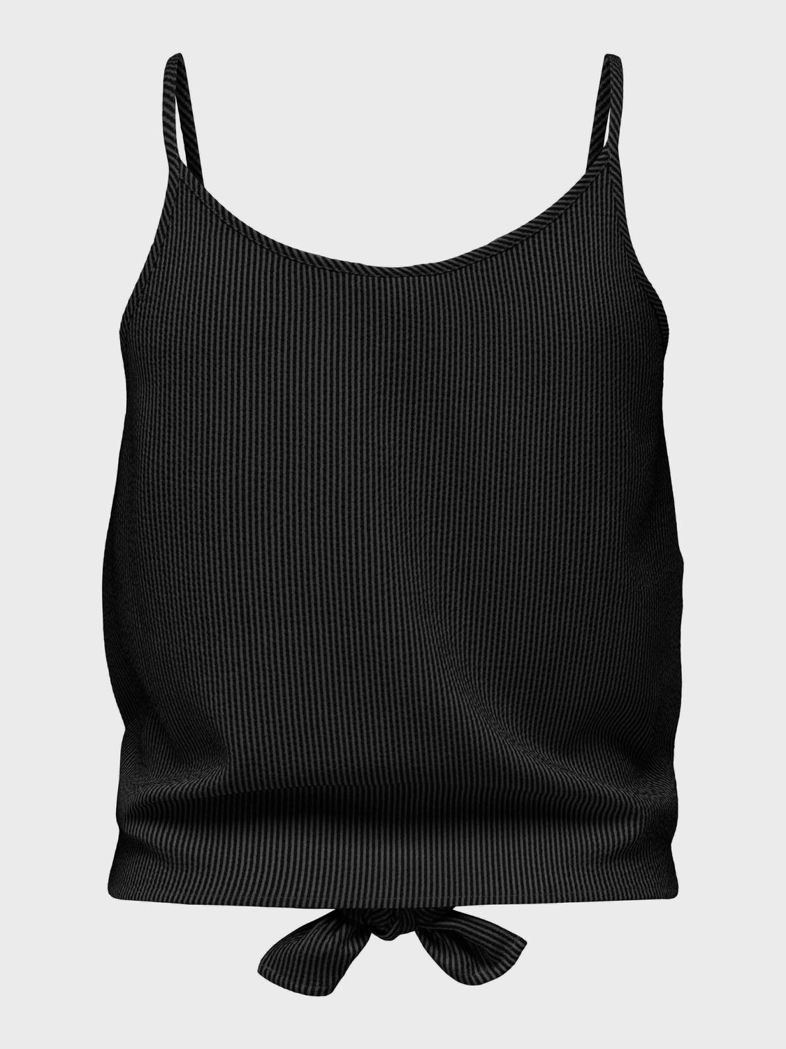 ONLY Top à bretelles »ONLLECEY SL KNOT SINGLET NOOS WVN« mélange de matériaux, coupe régulière