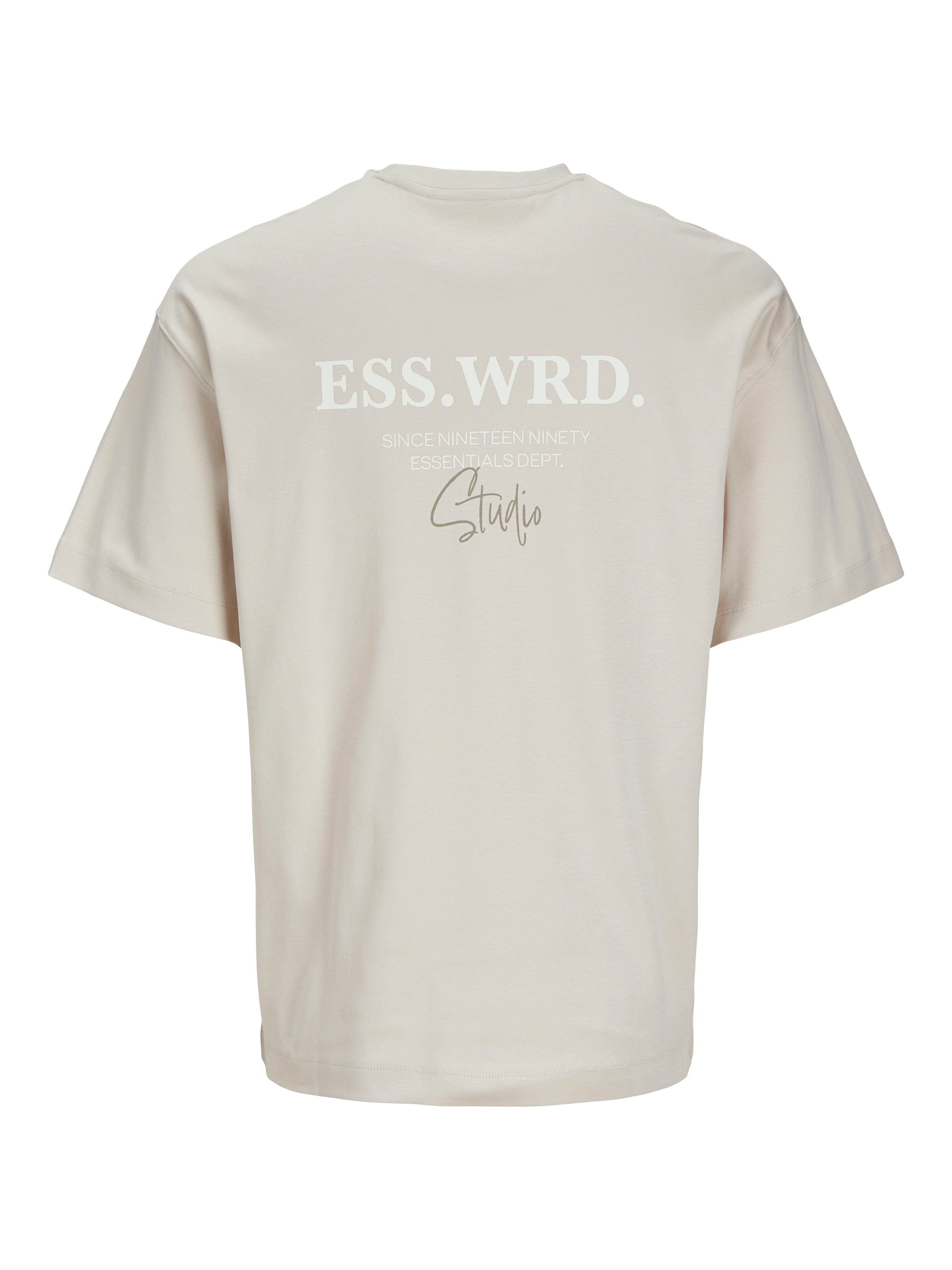 Jack & Jones Shirt à col rond »JJEURBAN EDGE STUDIO TEE SS O-NECK NOOS« mit Front und Back Print