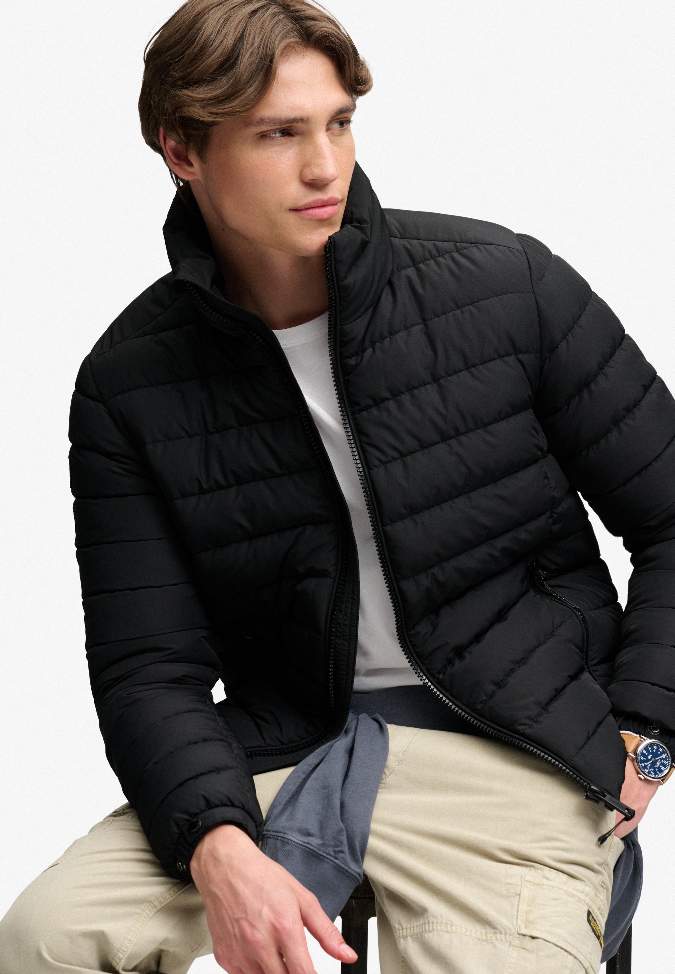 Superdry Steppjacke »FUJI MIDWEIGHT PADDED JKT« Kunstfaser, slim fit