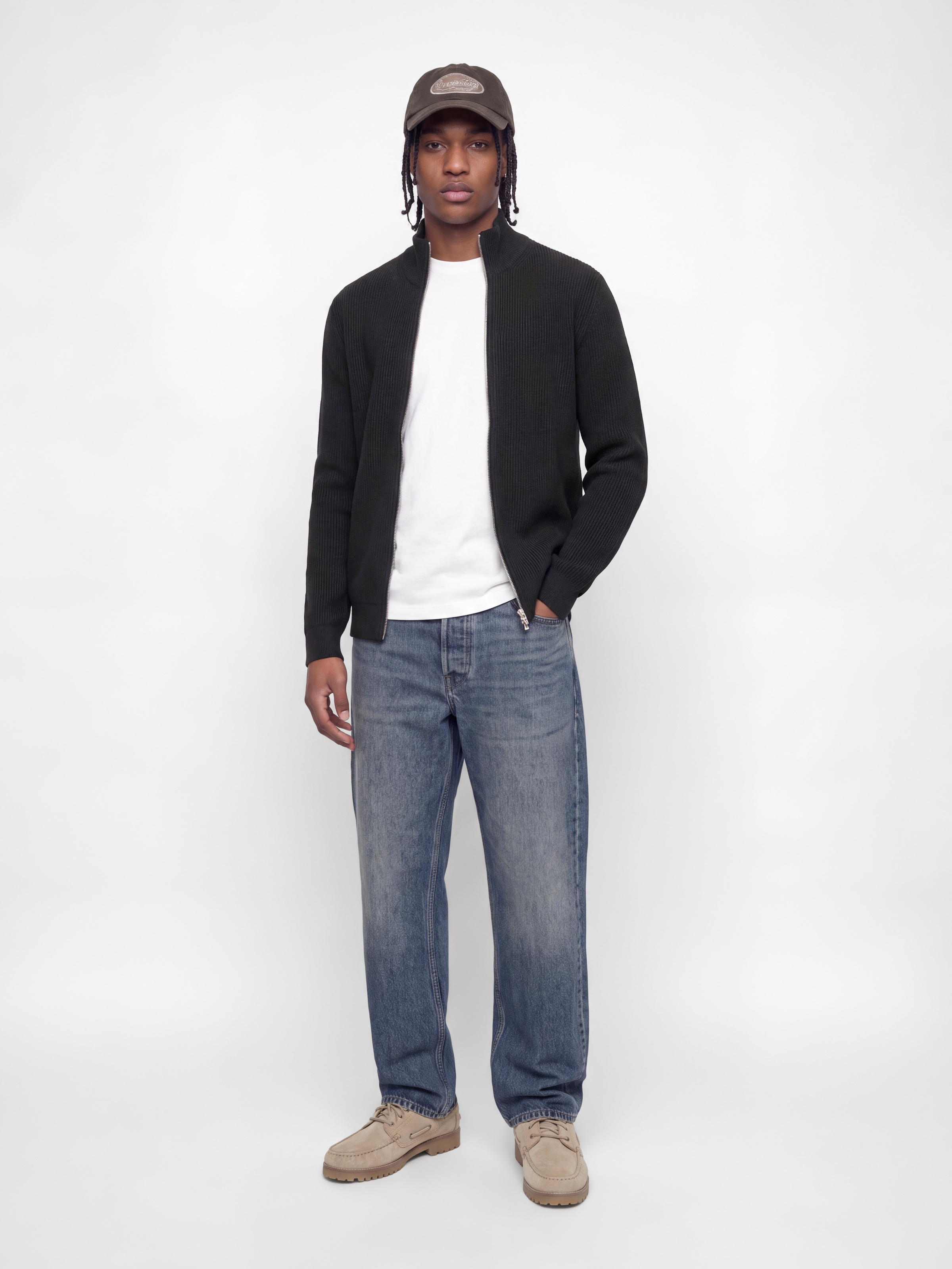 Jack & Jones Strickjacke »JJEPERFECT RIB KNIT FULL ZIP CARDIGAN SN« Baumwollmischung, mit Reissverschluss