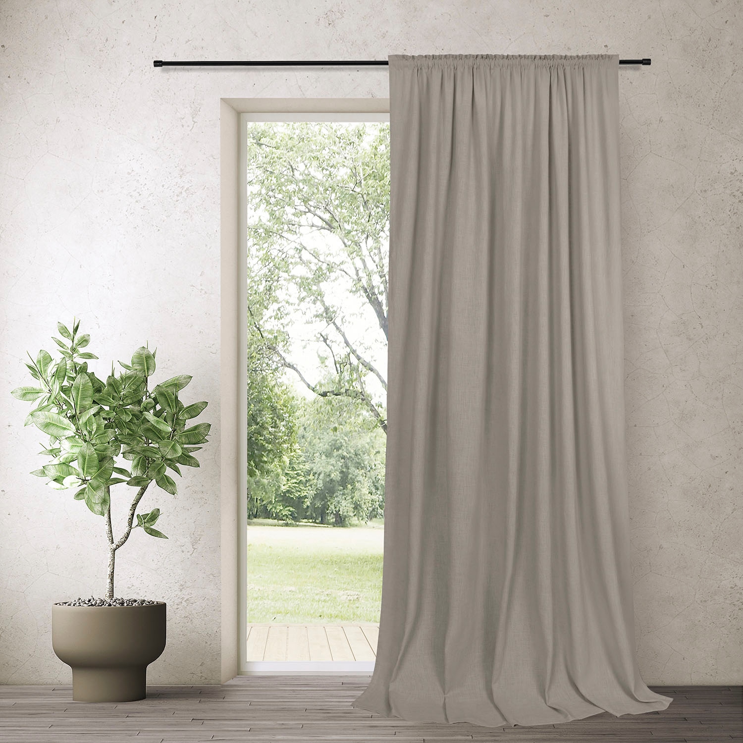 Gerster Rideau »Abra« Boucles cachées 1 cuis tlg. Fertiggardine "Abra"