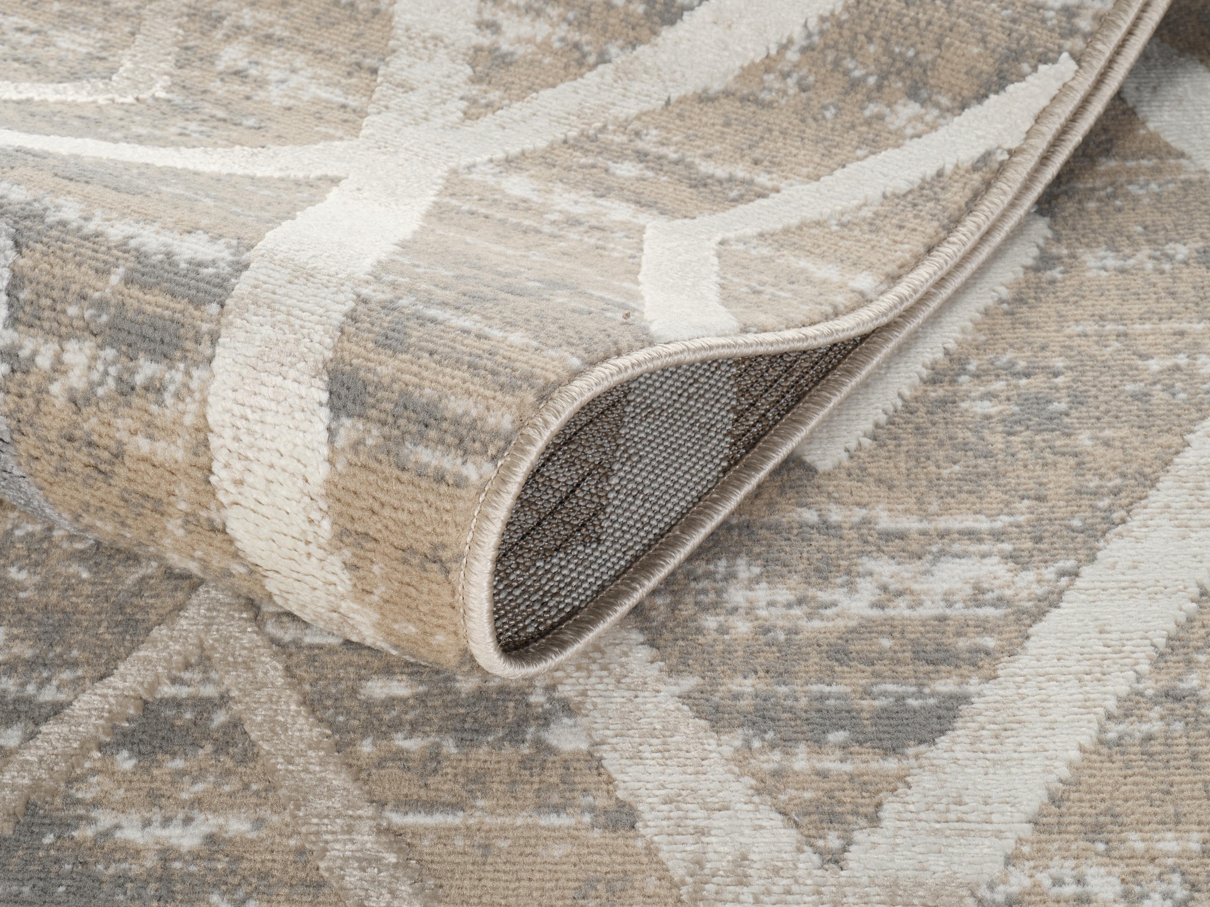 GOODproduct Läufer »Otilie« rechteckig 11 mm Höhe dichte Qualität, Woll-Look, Boho, mit Fransen und Rauten, Scandi