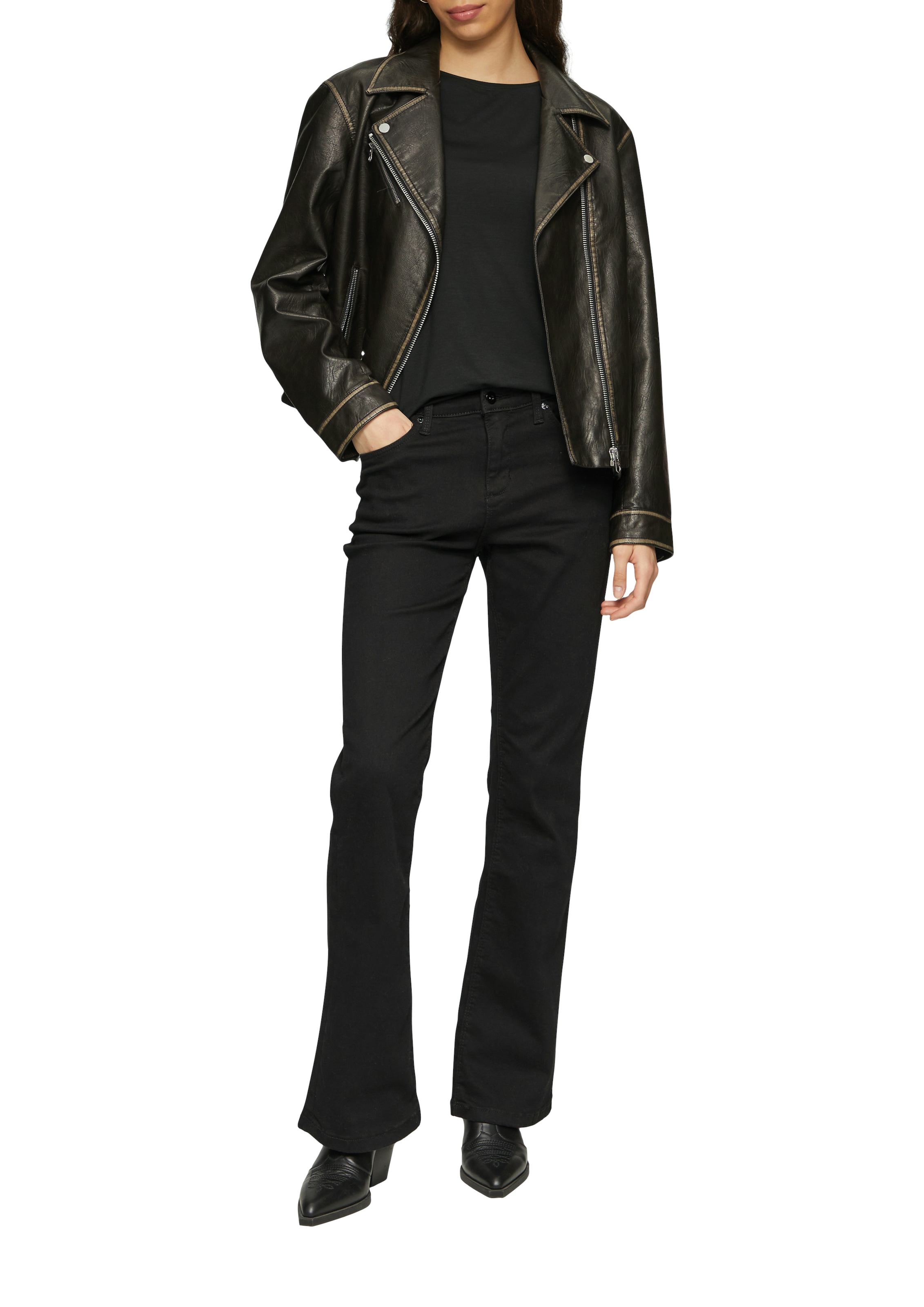 QS Kurzarmshirt mit Ärmelaufschlag