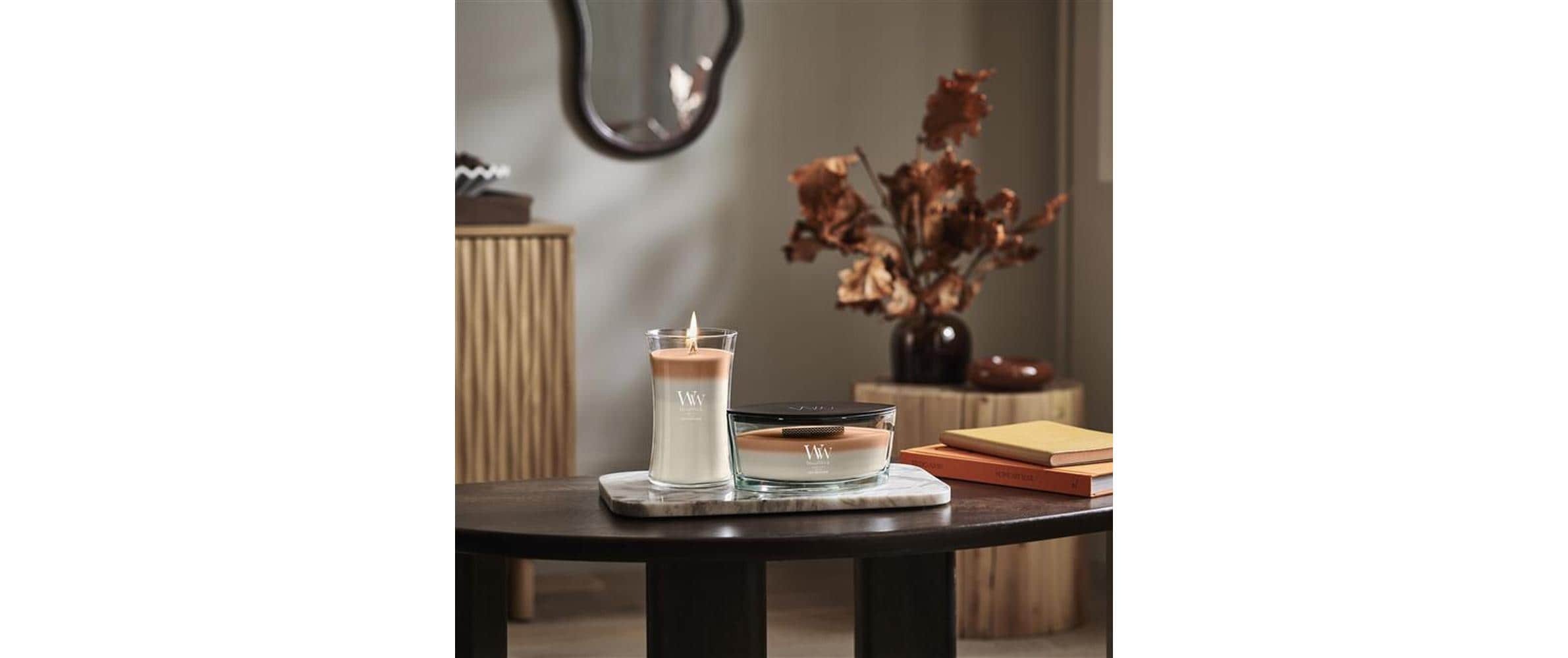Woodwick Bougie parfumée »Café Macchiato Trilogy Large Jar«