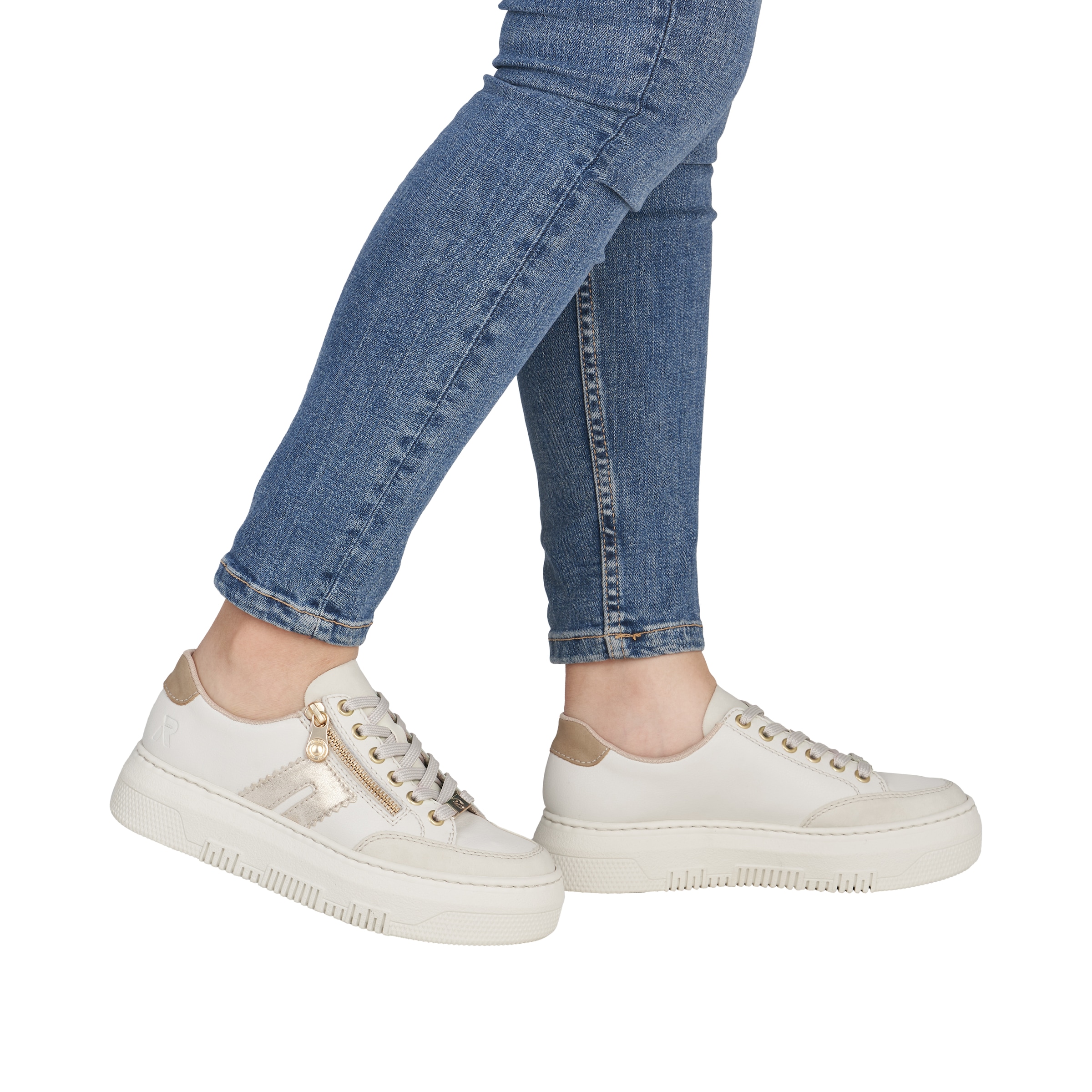 Rieker Baskets à plateforme  chaussure à lacets, chaussure basse, chaussure de loisirs avec fermeture éclair latérale