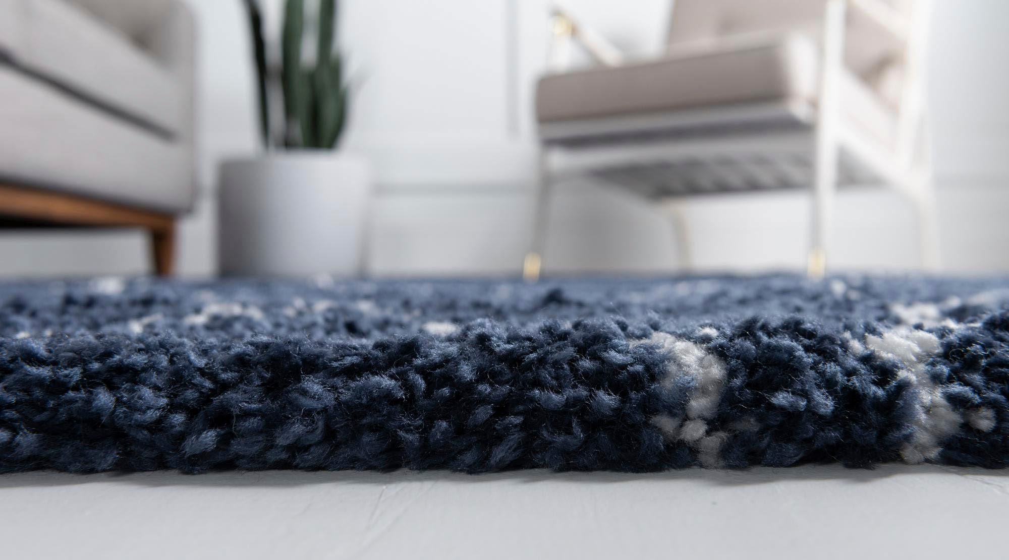 Myflair Möbel & Accessoires Tapis de sol à poils longs »Temara Shag, LAGERRÄUMUNG!« Rectangulaire 51 mm Höhe Teppich-Läufer, gewebt, Rauten Design, weich & kuschelig