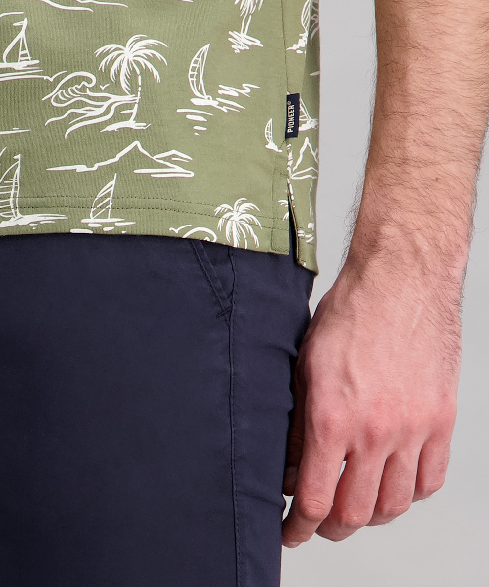 Pioneer Authentic Jeans Poloshirt »Polo jersey print maritim« mit All-Over Print